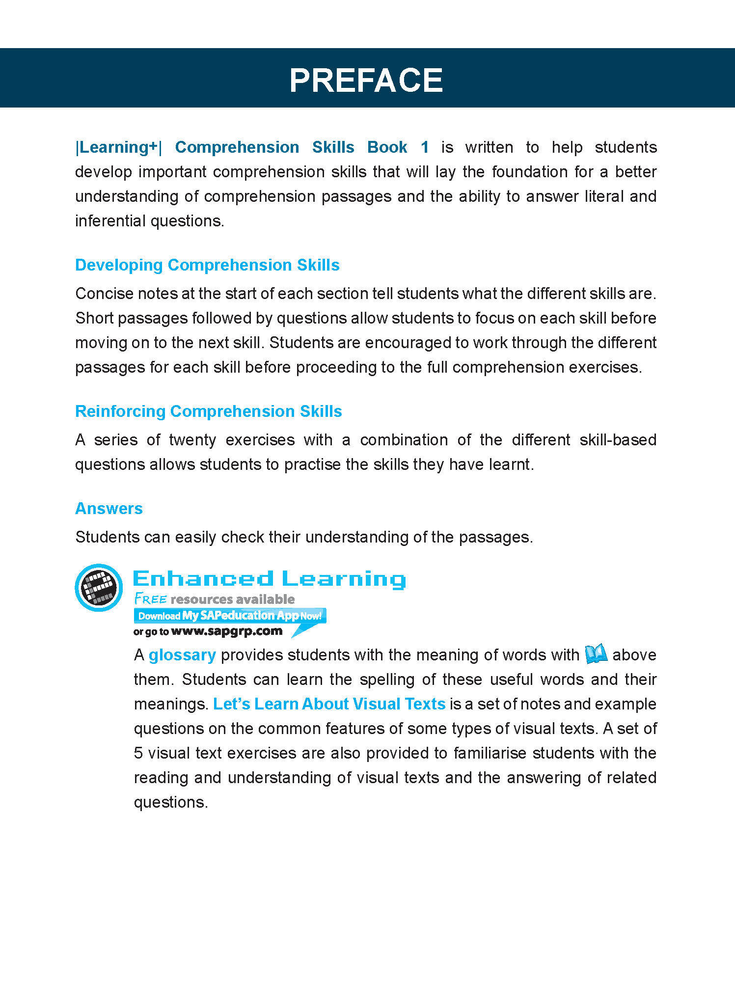 LEARNING+ ENGLISH COMPREHENSION SKILLS Book 1