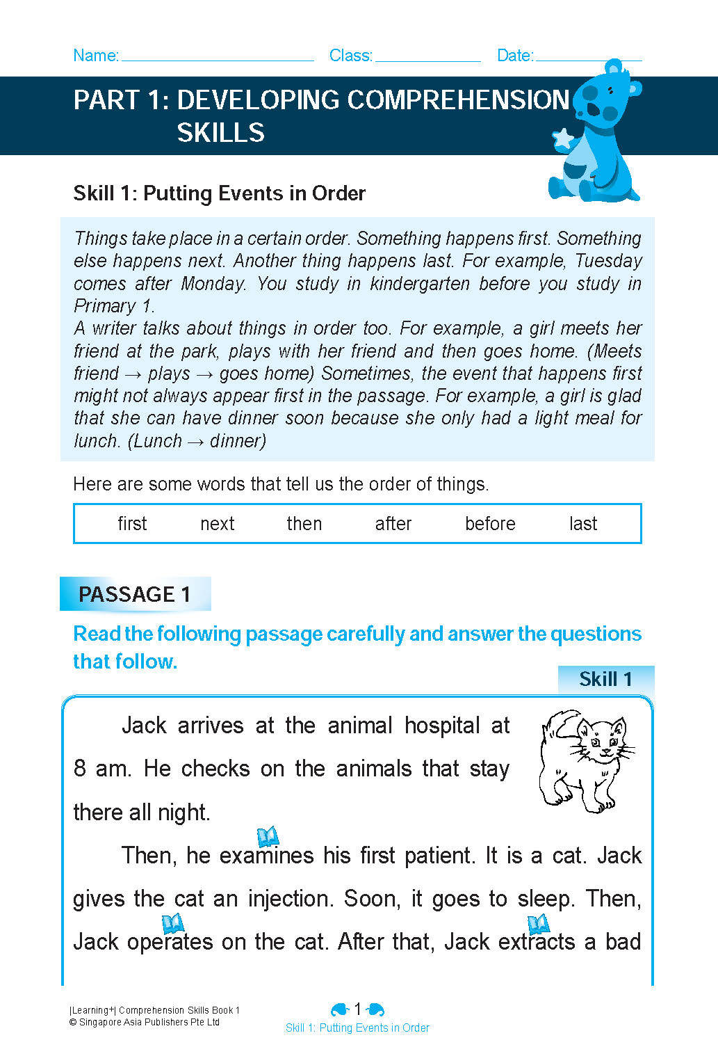 LEARNING+ ENGLISH COMPREHENSION SKILLS Book 1