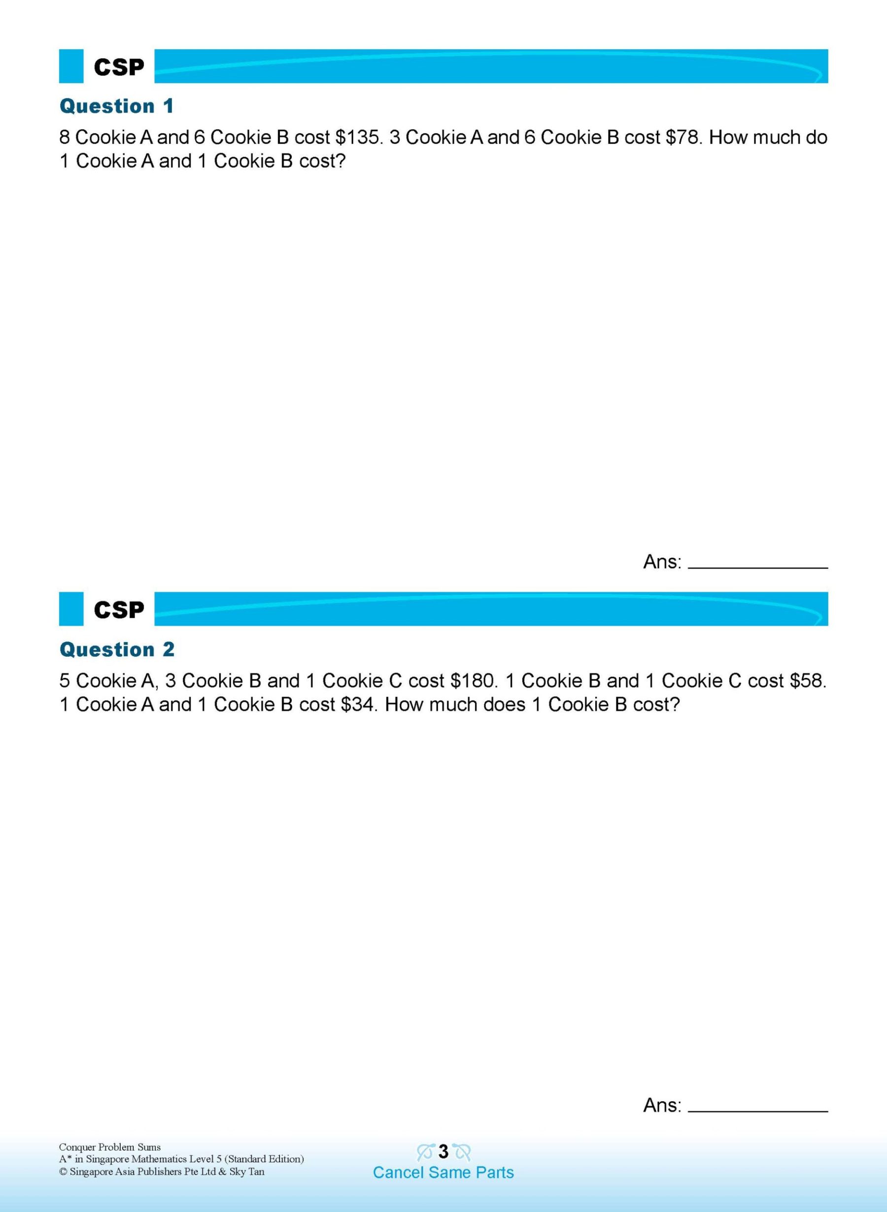 Conquer PROBLEM SUMS (Standard Edition) Level 5