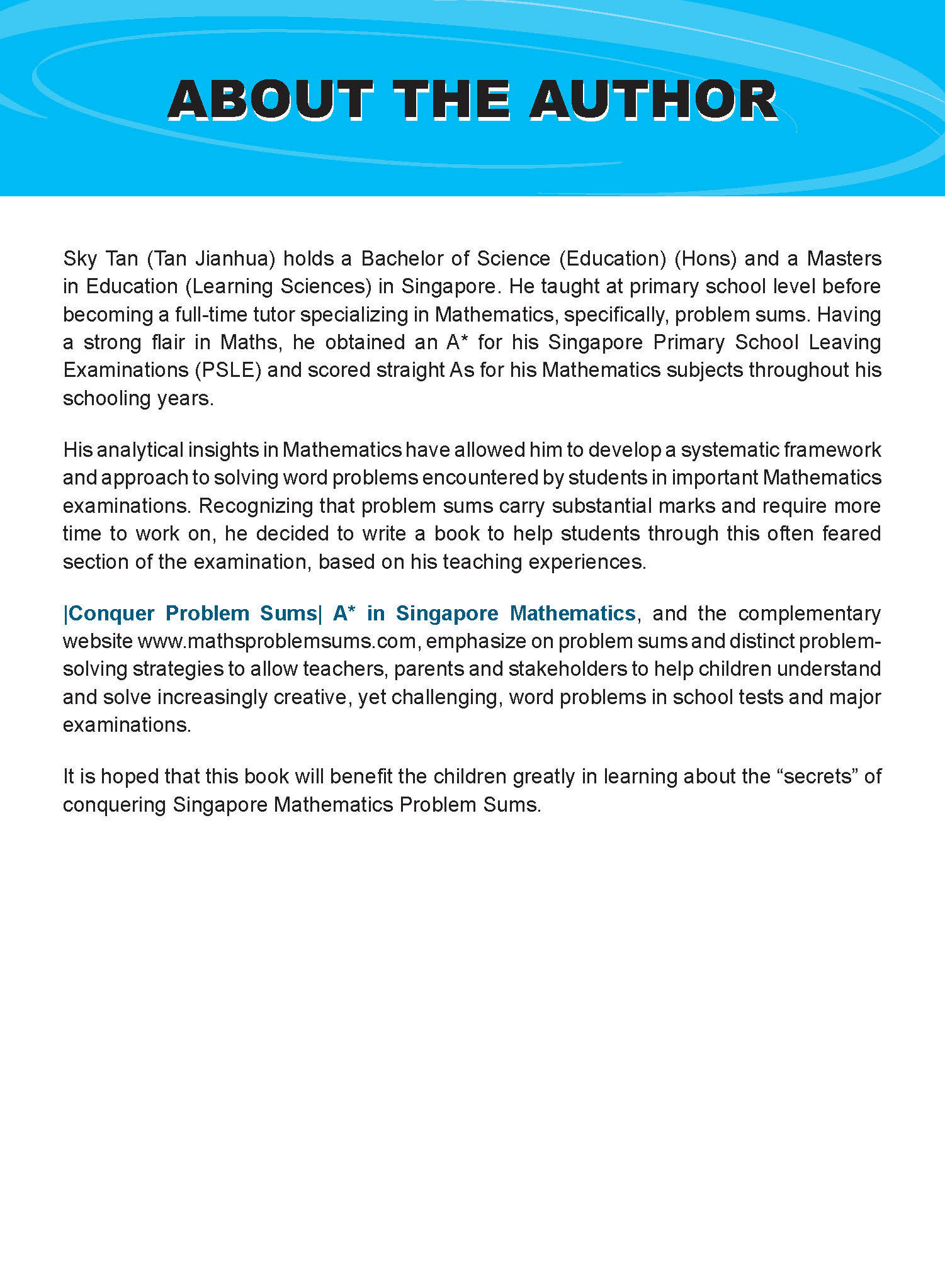 Conquer PROBLEM SUMS A* IN SINGAPORE MATHEMATICS (Advanced Edition) LEVEL 5