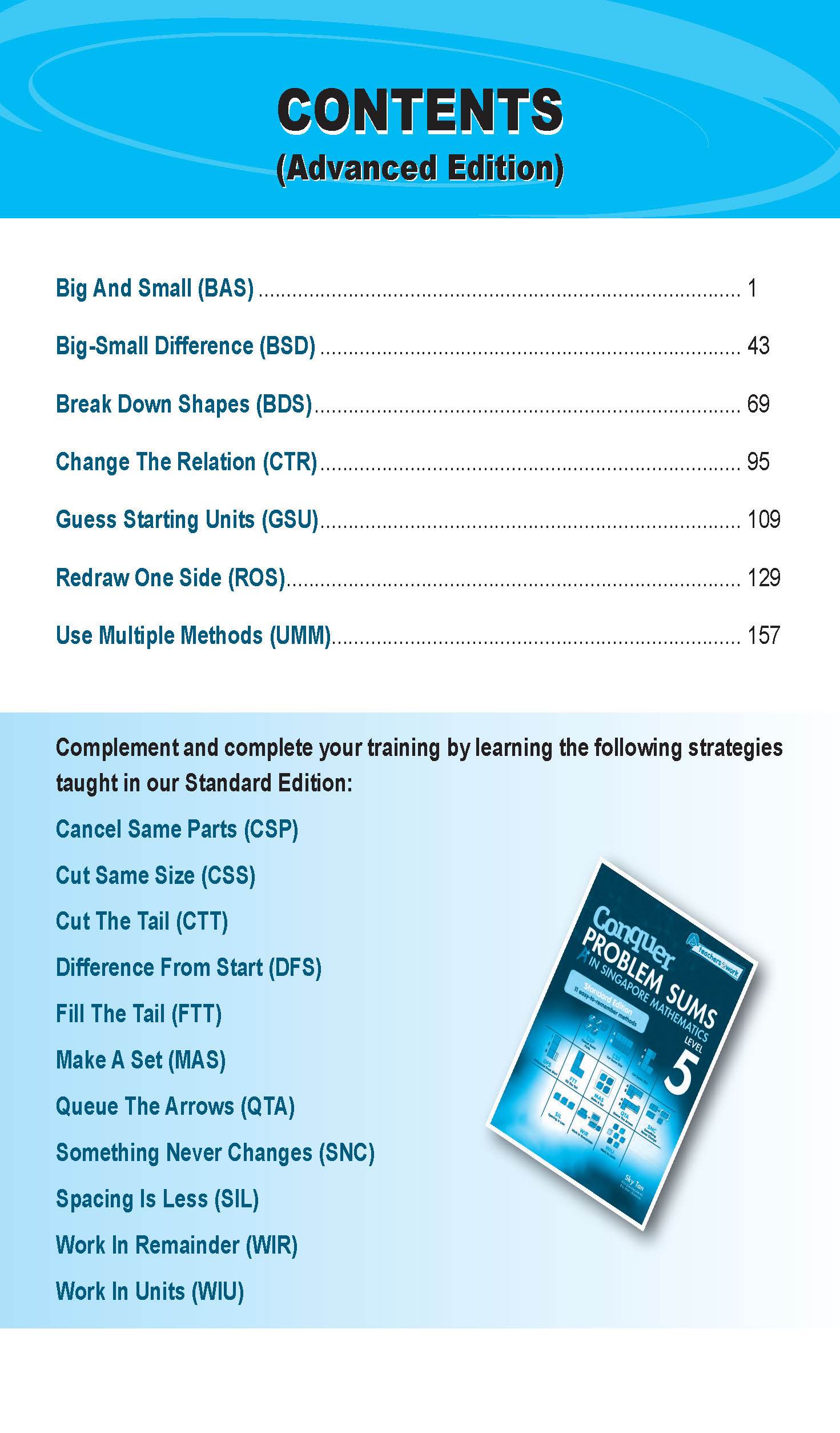 Conquer PROBLEM SUMS A* IN SINGAPORE MATHEMATICS (Advanced Edition) LEVEL 5