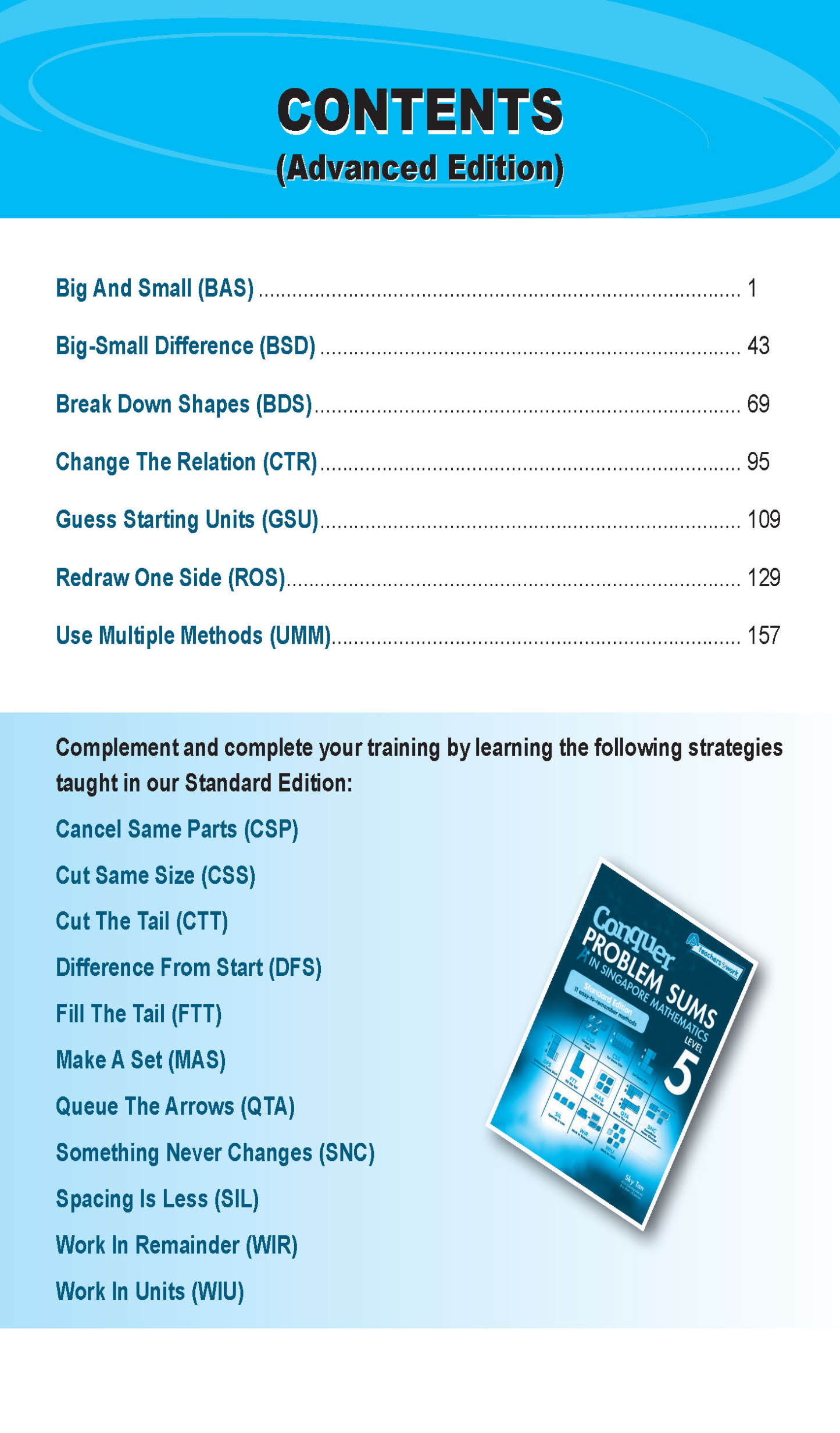 Conquer PROBLEM SUMS A* IN SINGAPORE MATHEMATICS (Advanced Edition) LEVEL 5