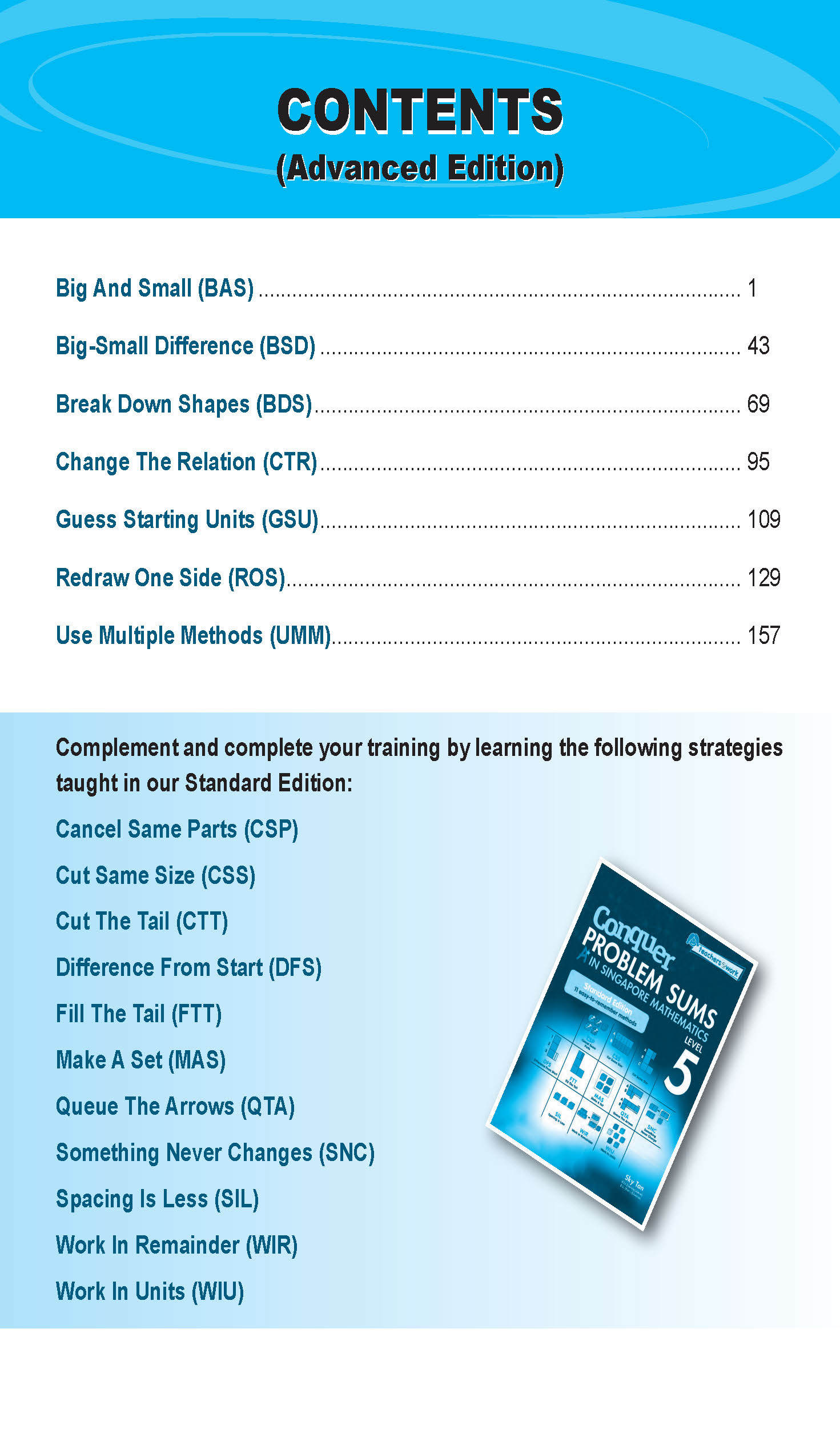 Conquer PROBLEM SUMS A* IN SINGAPORE MATHEMATICS (Advanced Edition) LEVEL 5