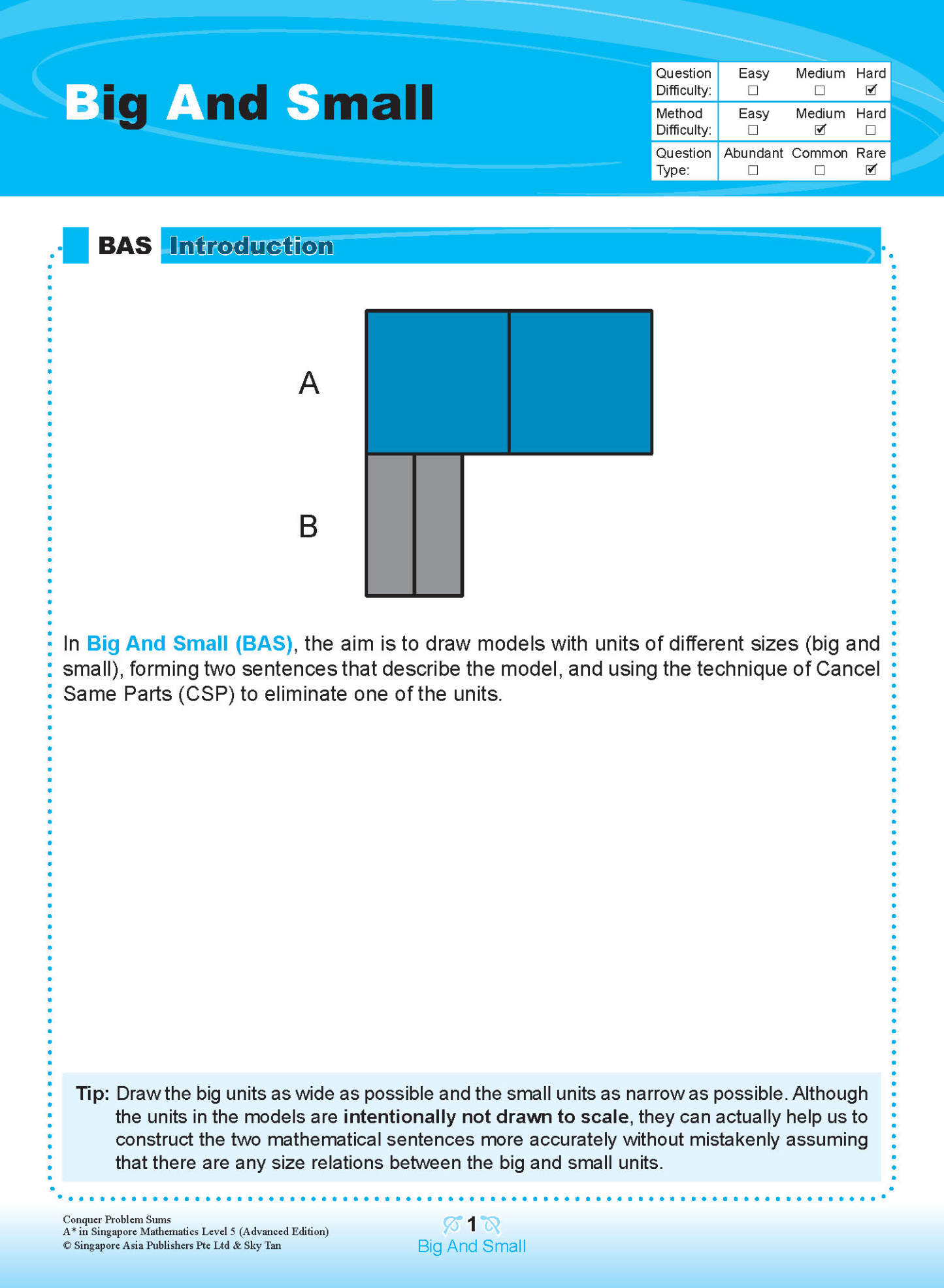 Conquer PROBLEM SUMS A* IN SINGAPORE MATHEMATICS (Advanced Edition) LEVEL 5