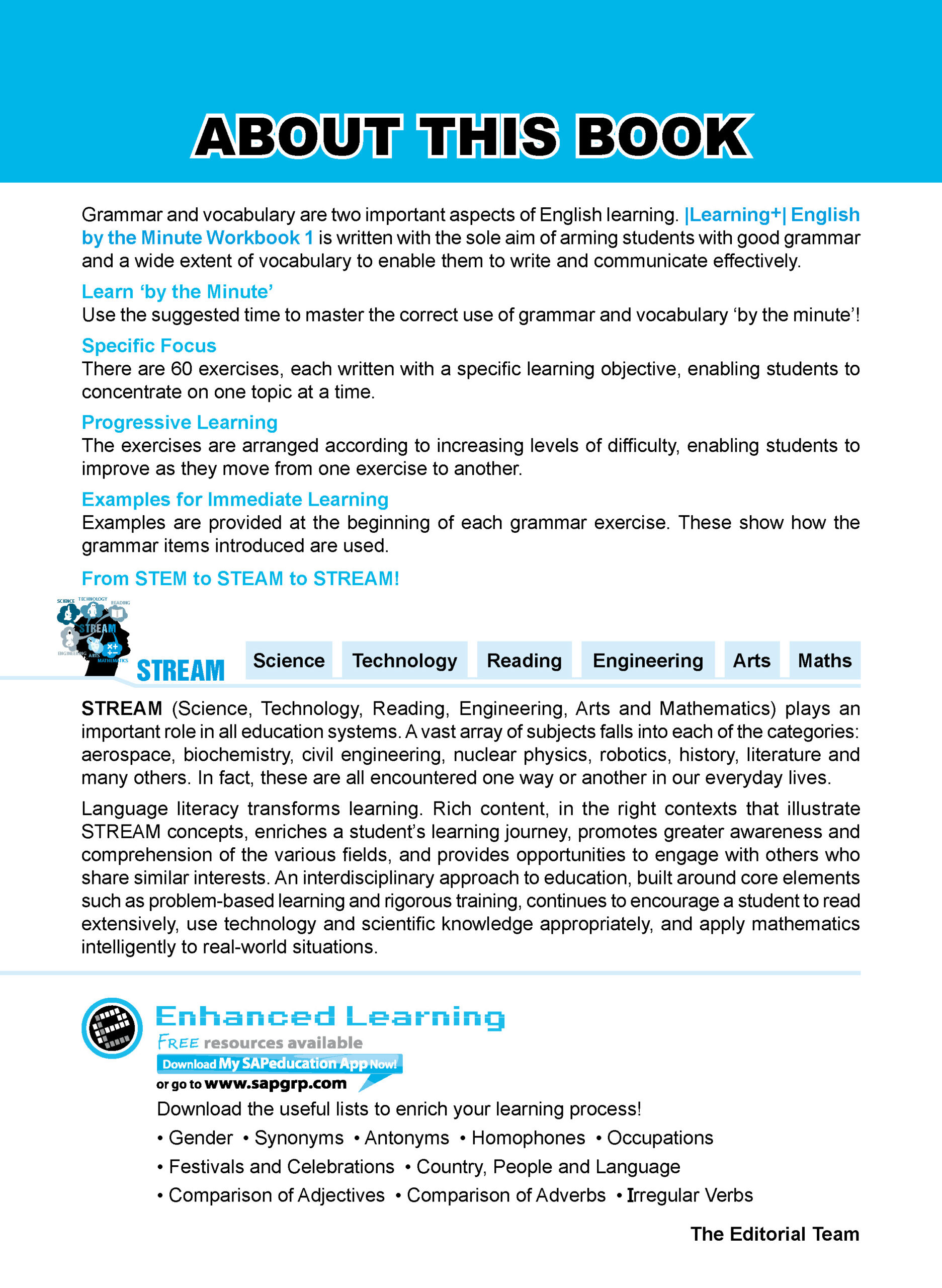 Learning+ ENGLISH by the MINUTE Workbook 1