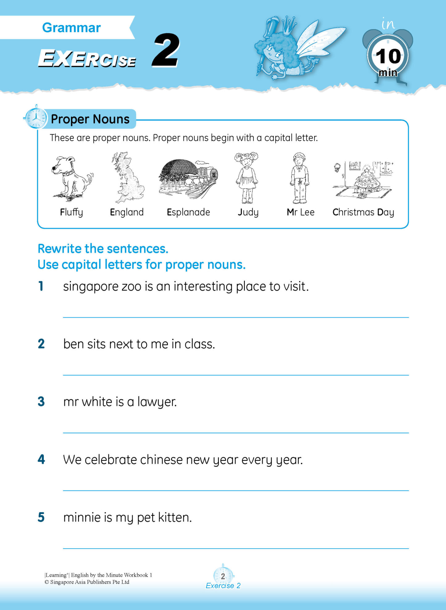Learning+ ENGLISH by the MINUTE Workbook 1