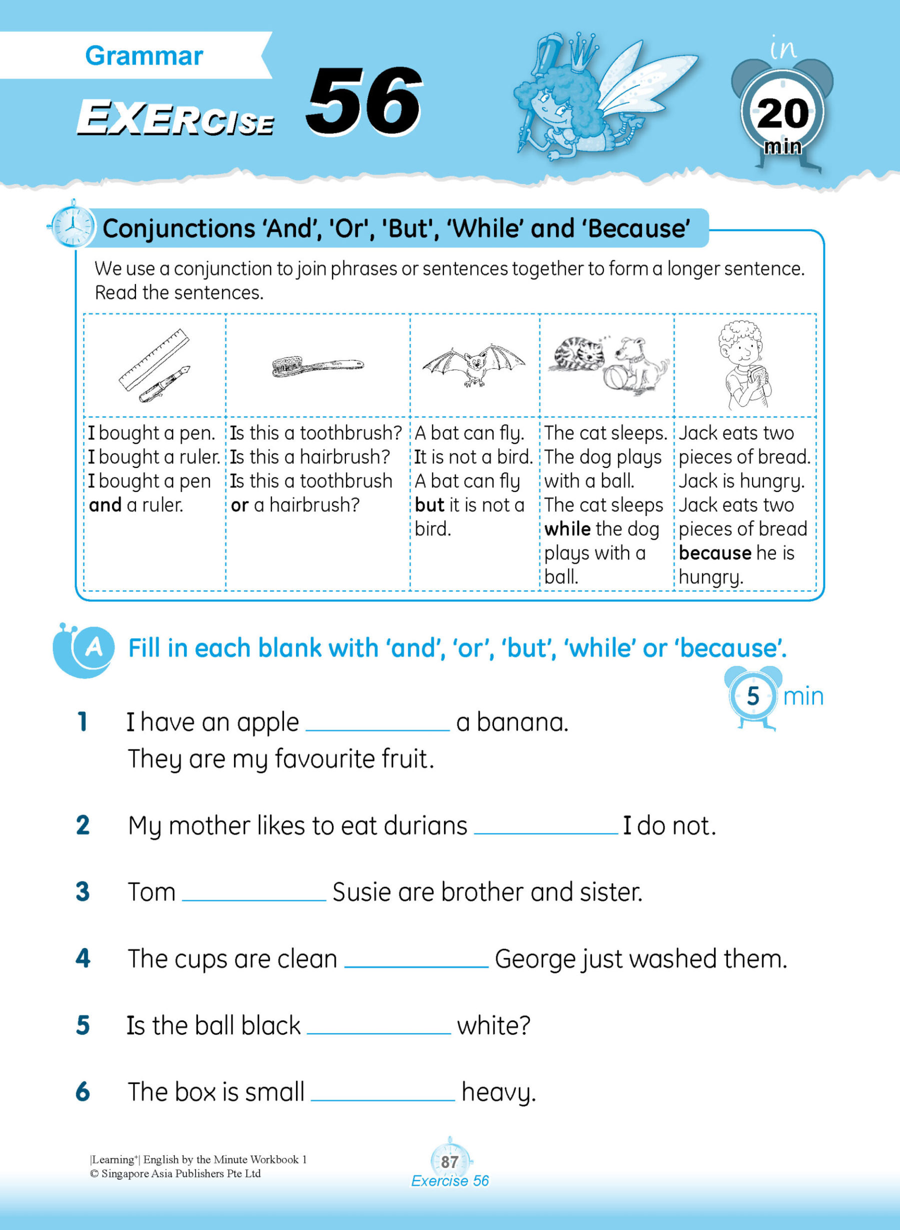 Learning+ ENGLISH by the MINUTE Workbook 1