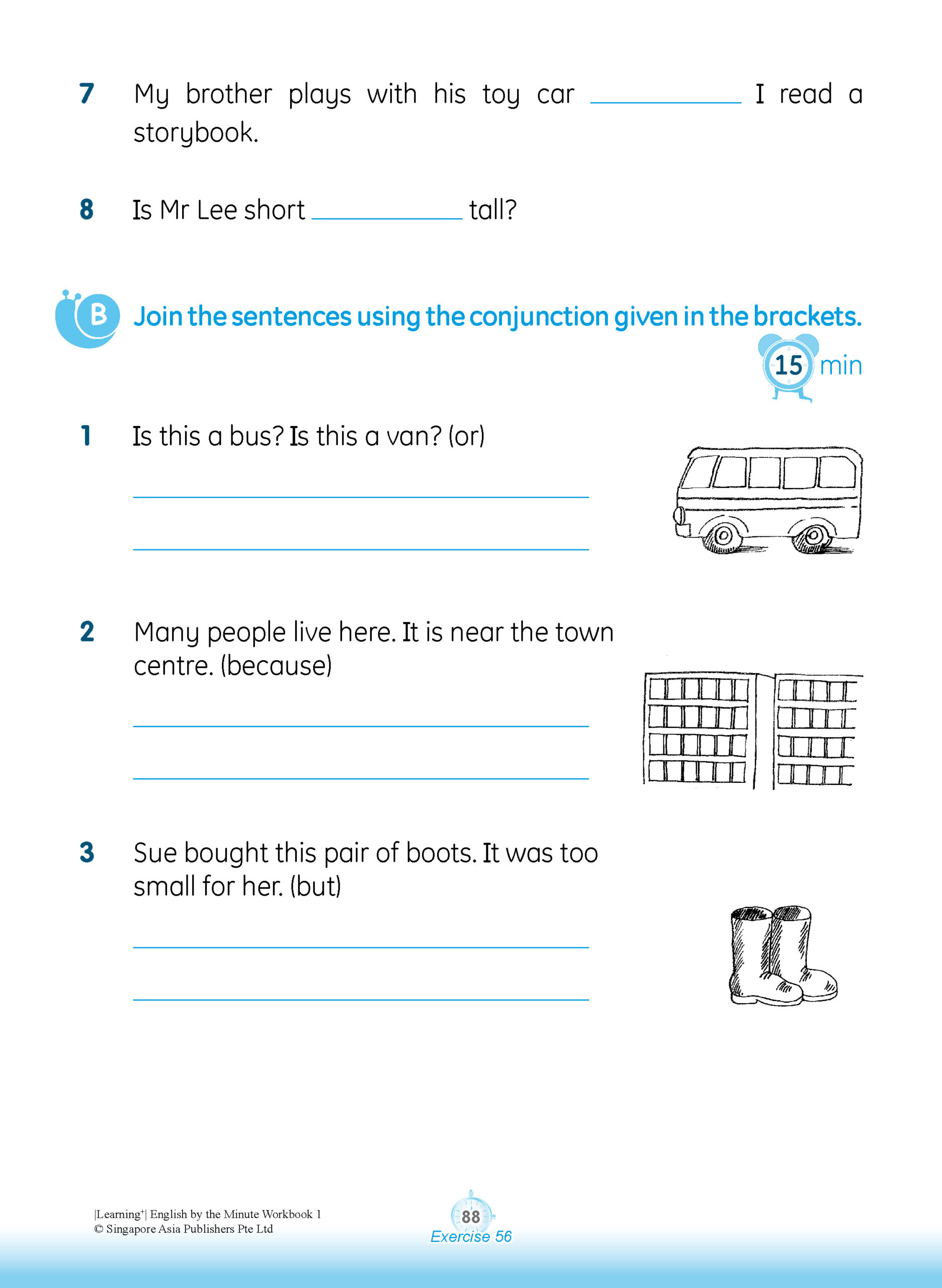 Learning+ ENGLISH by the MINUTE Workbook 1