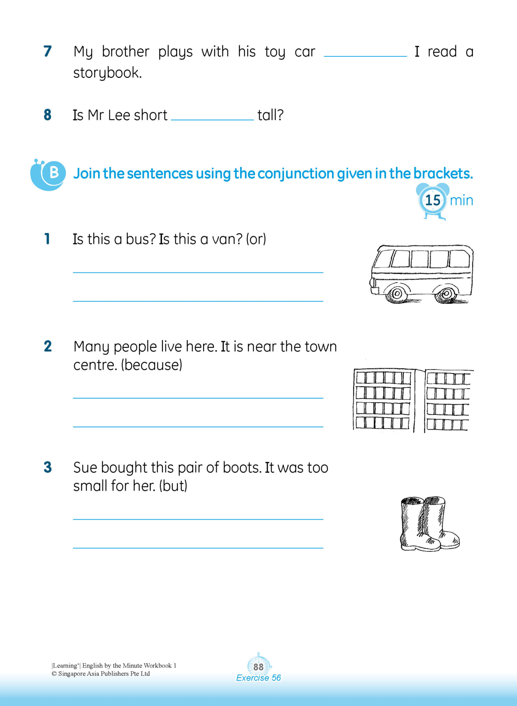 Learning+ ENGLISH by the MINUTE Workbook 1