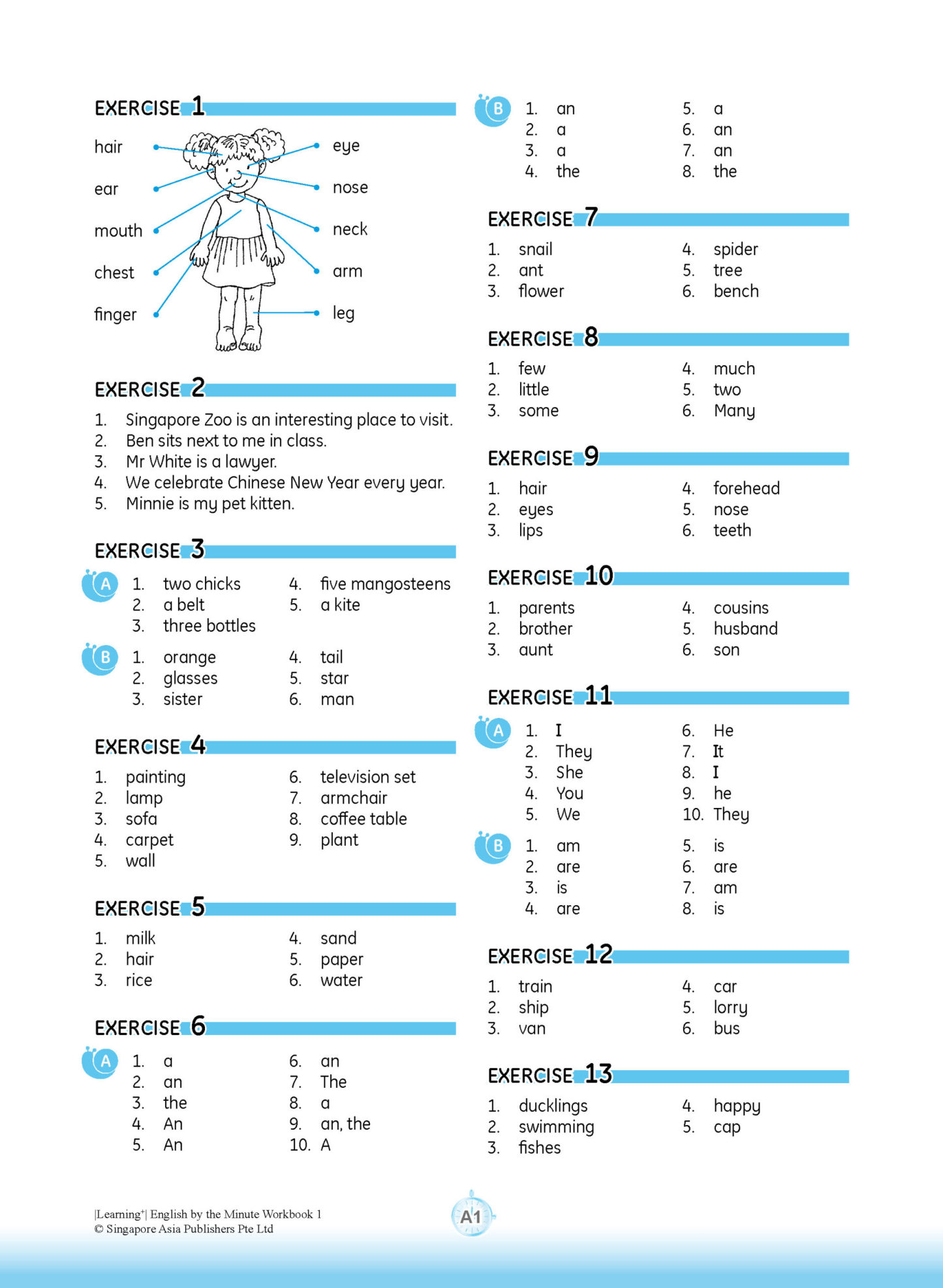 Learning+ ENGLISH by the MINUTE Workbook 1