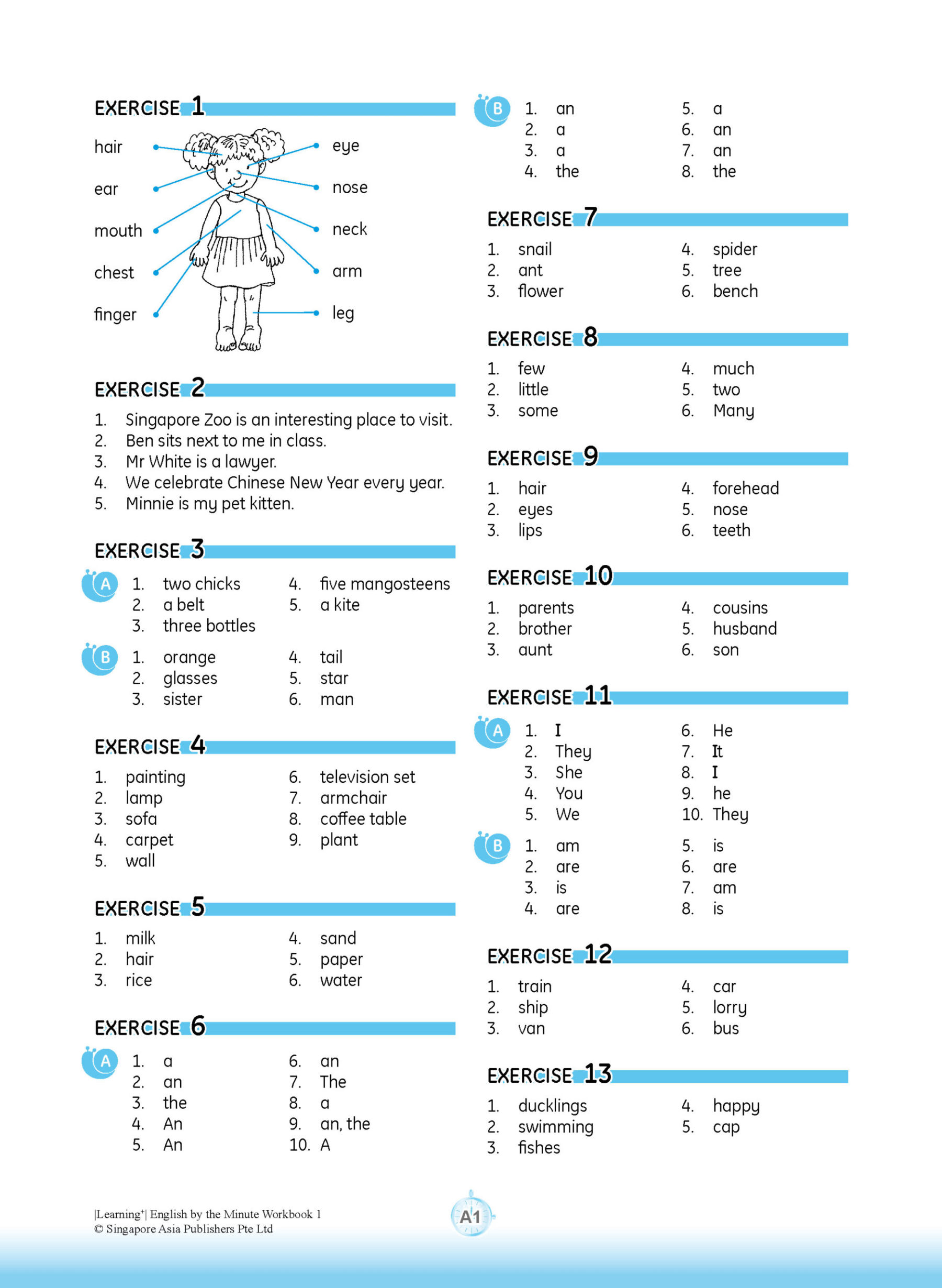 Learning+ ENGLISH by the MINUTE Workbook 1