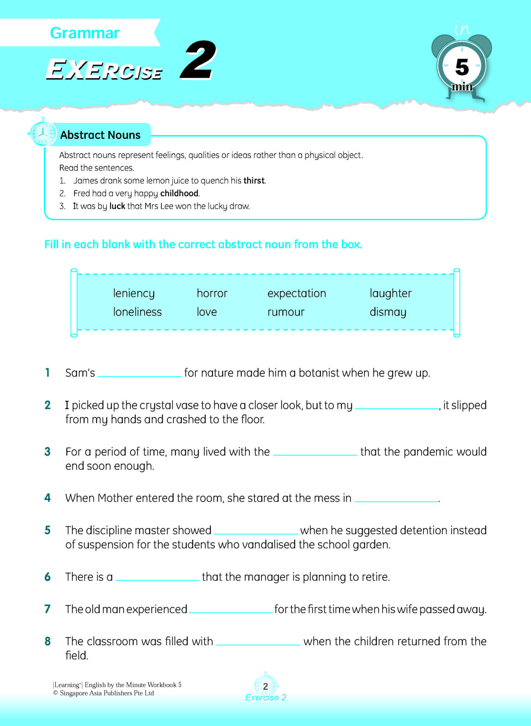 Learning+ ENGLISH by the MINUTE Workbook 5