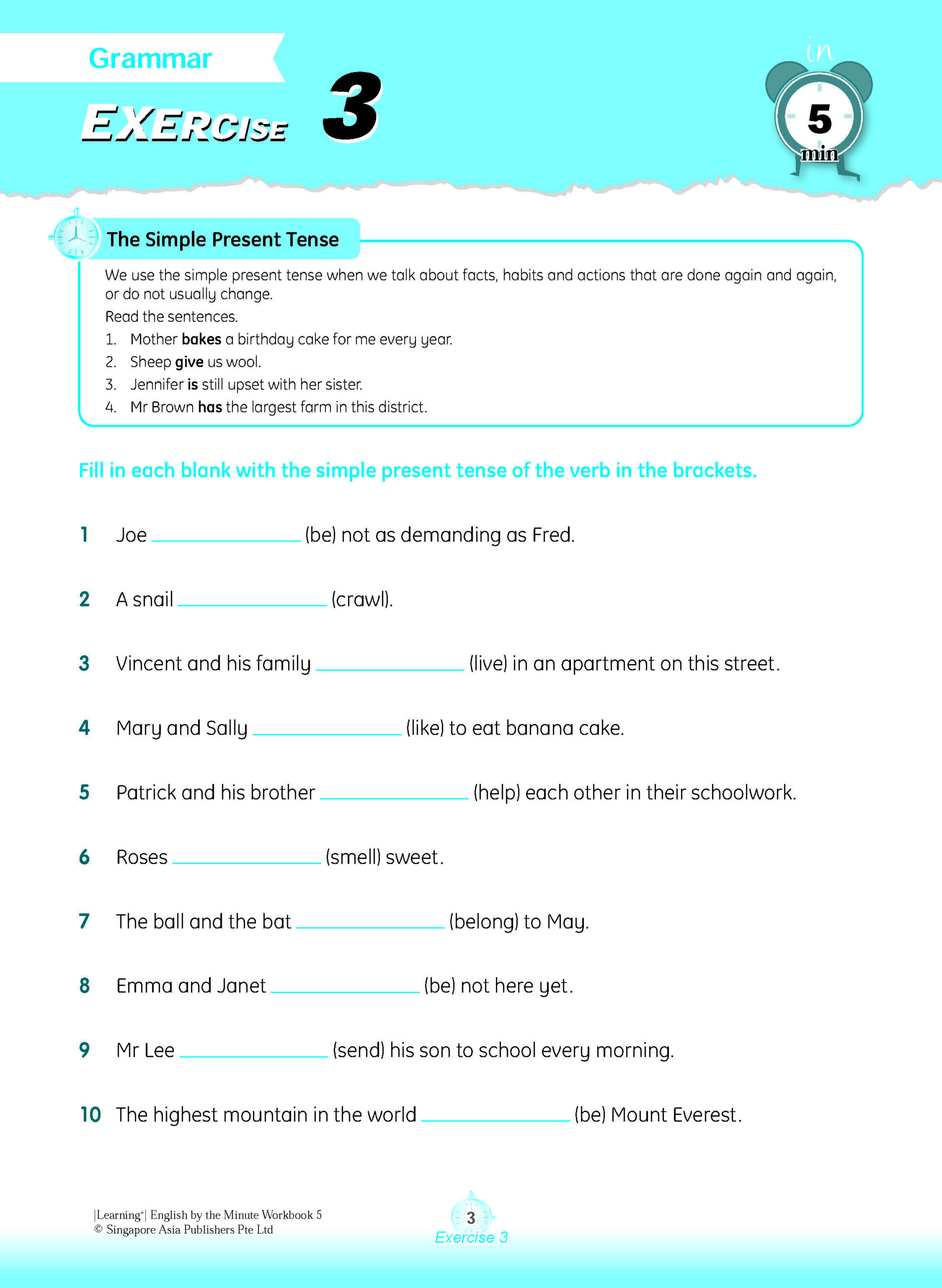 Learning+ ENGLISH by the MINUTE Workbook 5