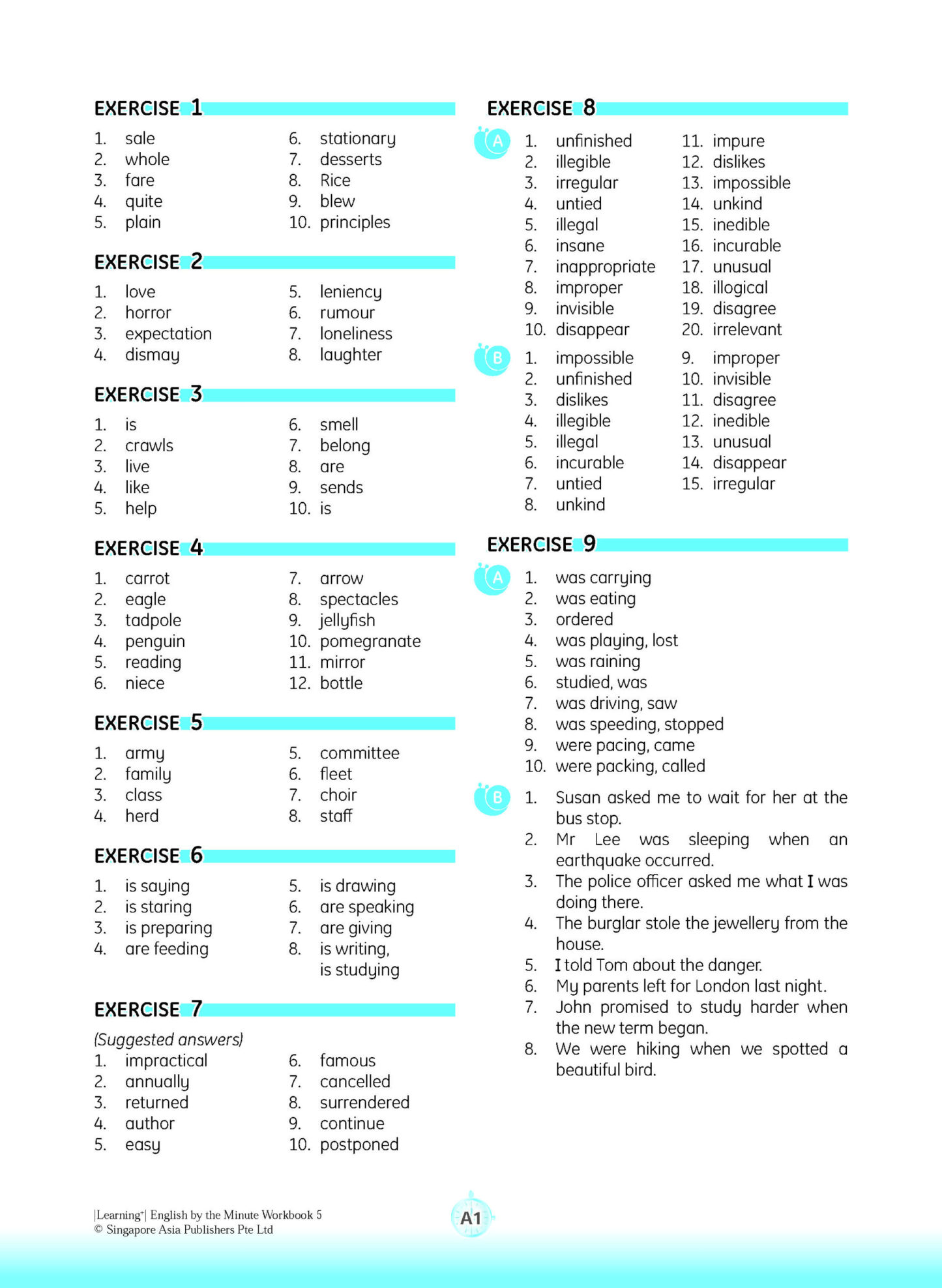 Learning+ ENGLISH by the MINUTE Workbook 5