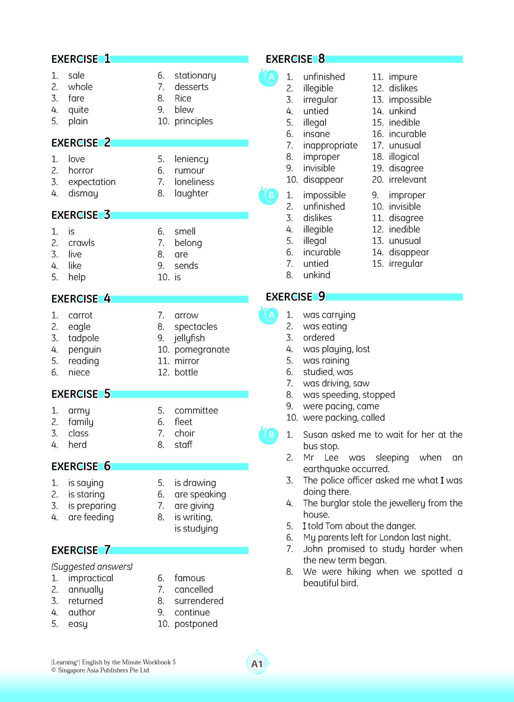 Learning+ ENGLISH by the MINUTE Workbook 5