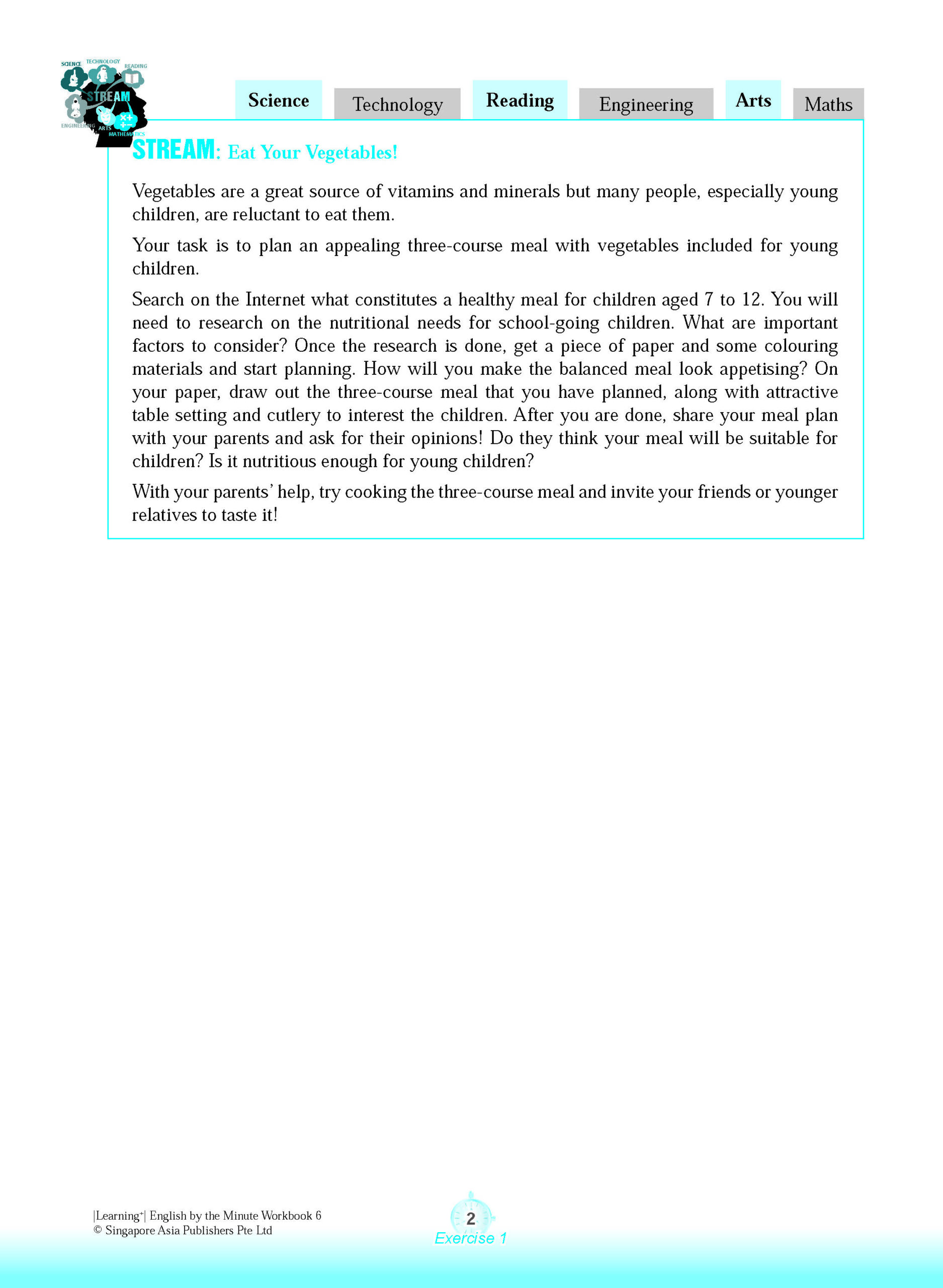 Learning+ ENGLISH by the MINUTE Workbook 6