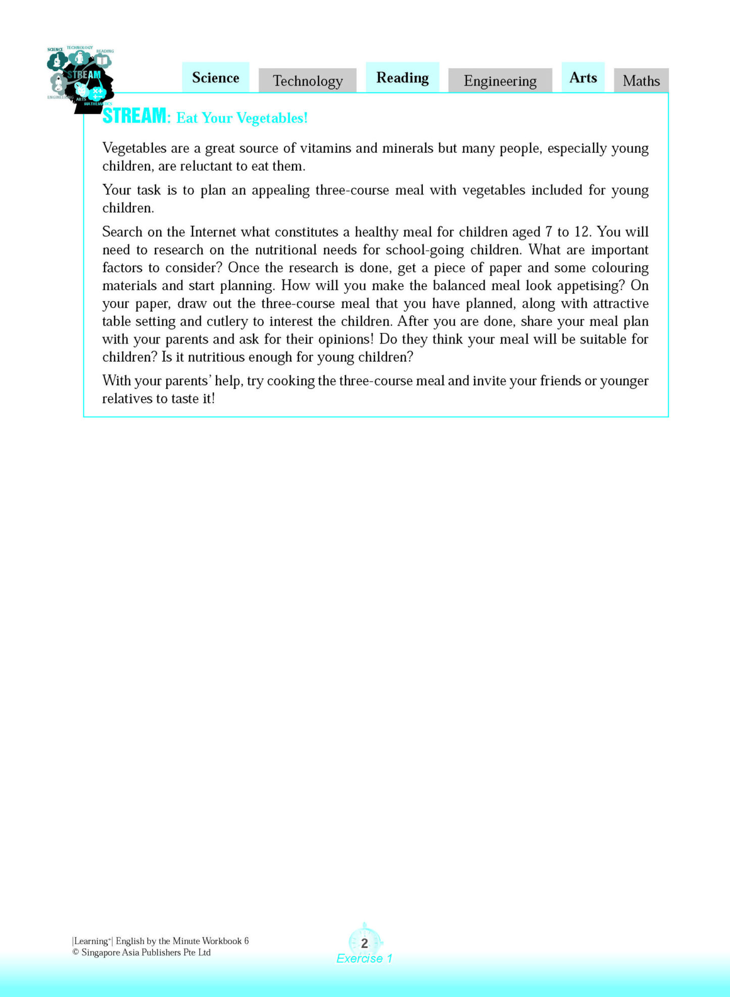 Learning+ ENGLISH by the MINUTE Workbook 6