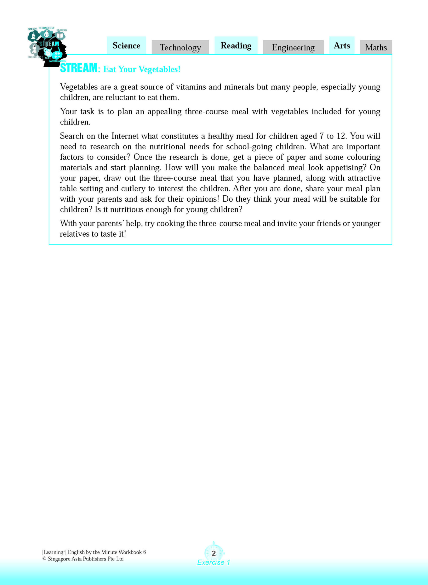 Learning+ ENGLISH by the MINUTE Workbook 6