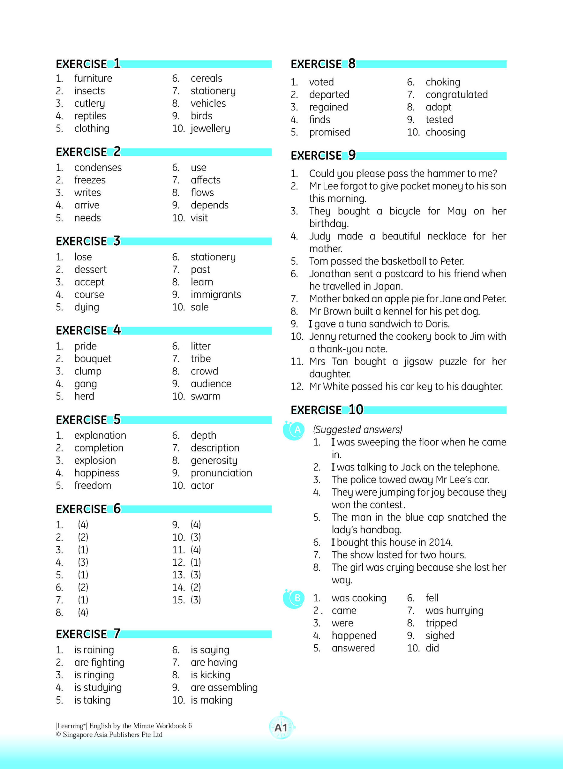 Learning+ ENGLISH by the MINUTE Workbook 6