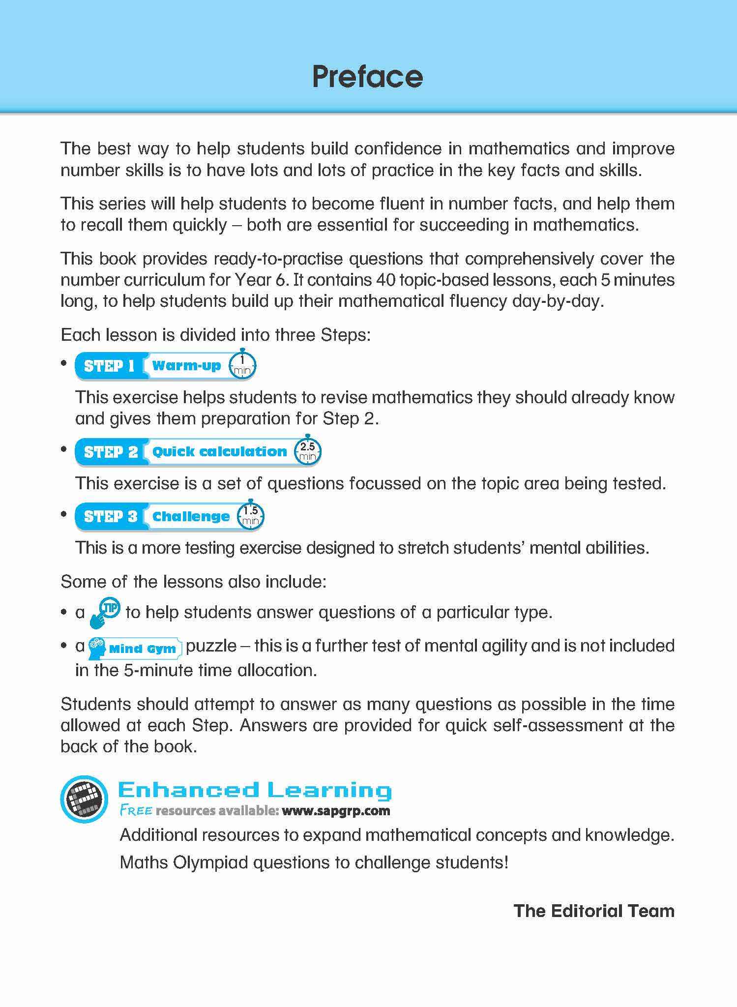 Learning+ Mathematics by the Minute Workbook 6