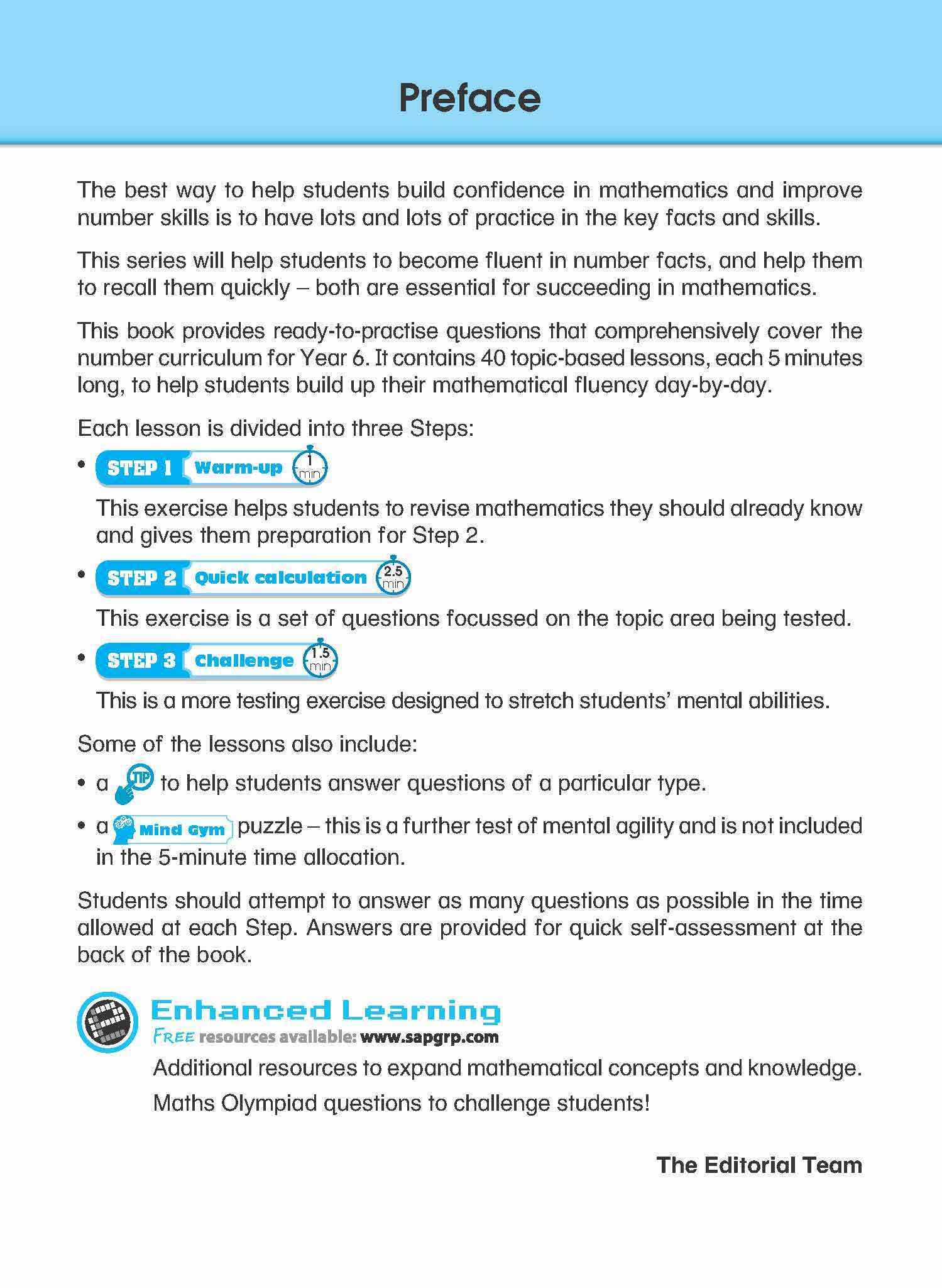 Learning+ Mathematics by the Minute Workbook 6