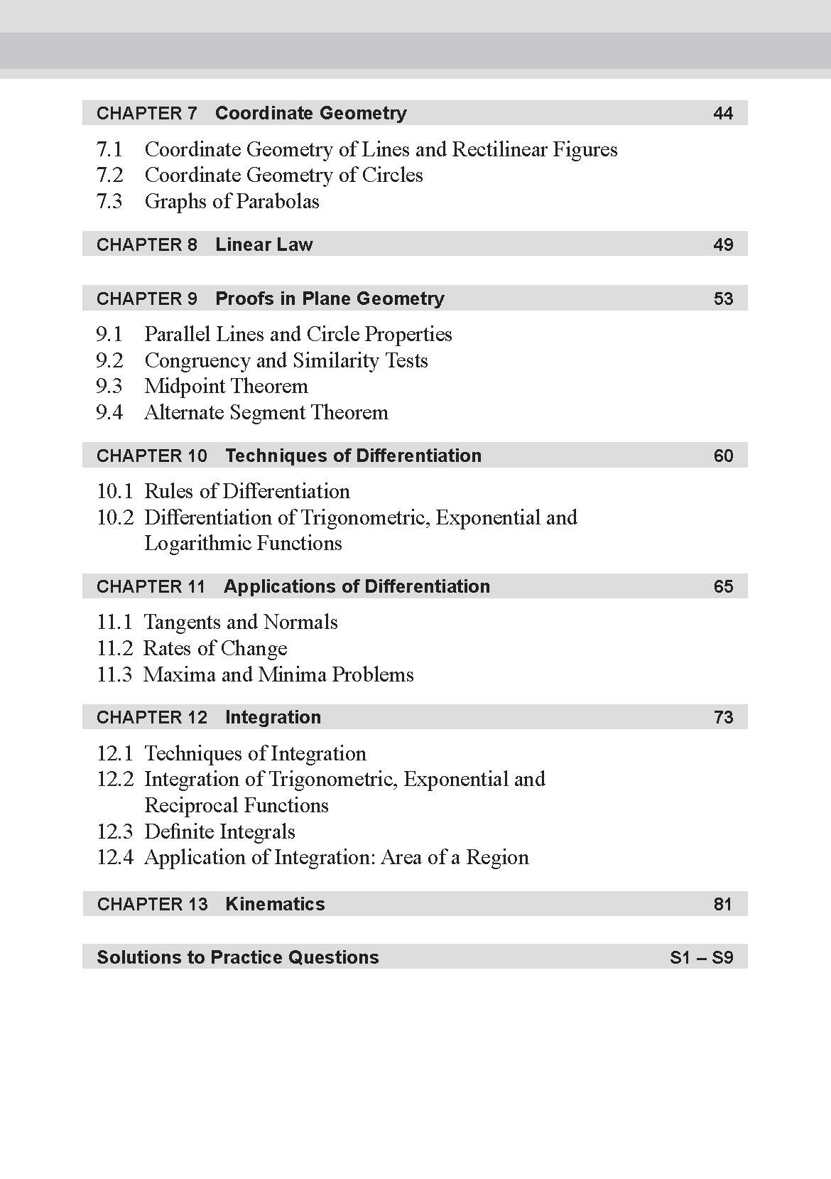 Conquer QUICK EXAM NOTES ADDITIONAL MATHEMATICS