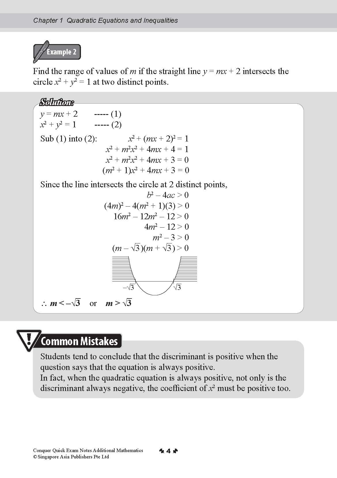 Conquer QUICK EXAM NOTES ADDITIONAL MATHEMATICS