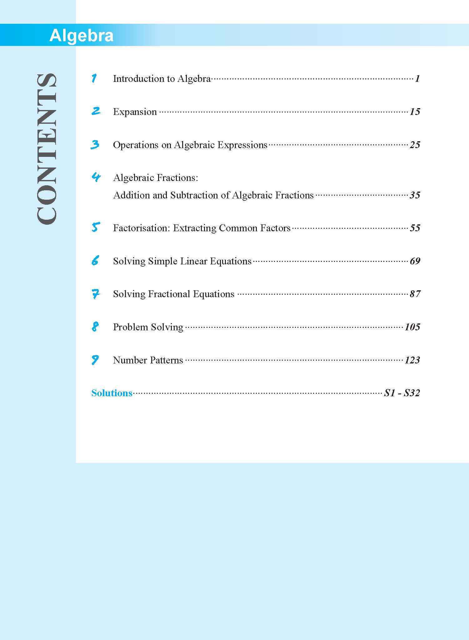 INTEGRATED MATHEMATICS ALGEBRA For SECONDARY 1 [G3 and IP]