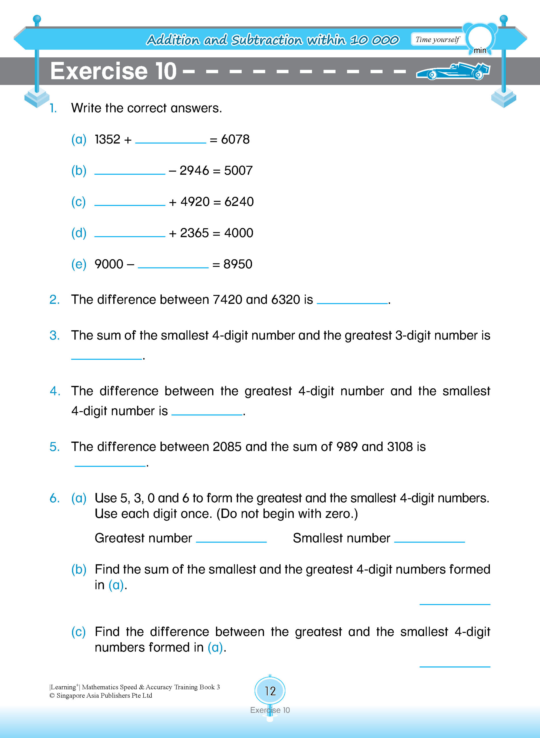 LEARNING+ Mathematics Speed & Accuracy Training Book 3