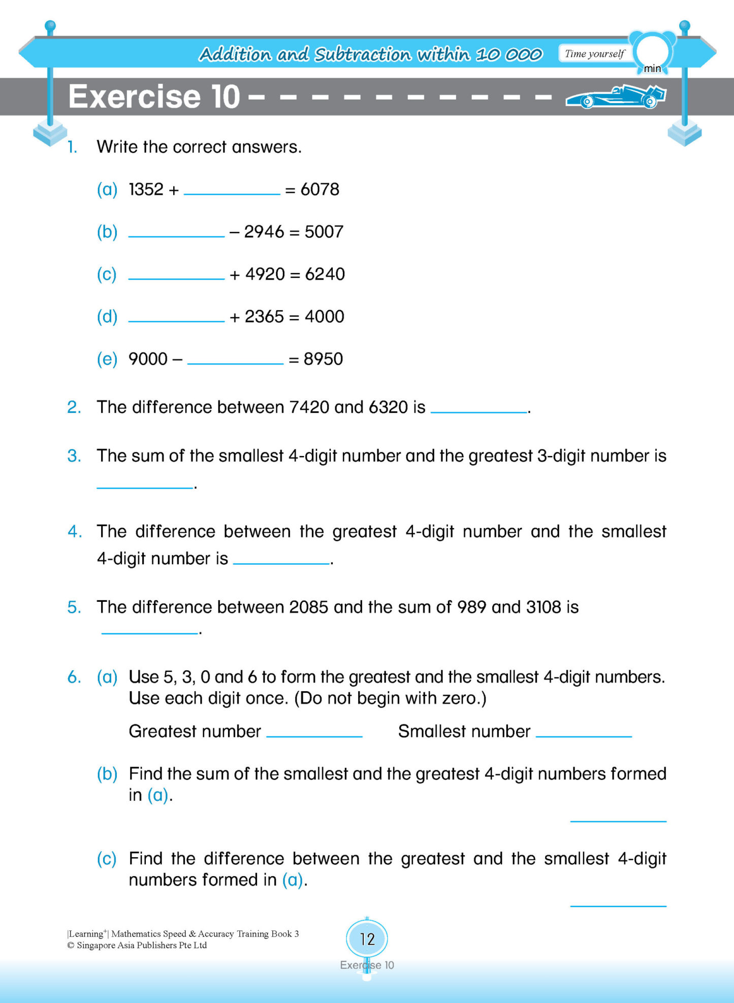 LEARNING+ Mathematics Speed & Accuracy Training Book 3