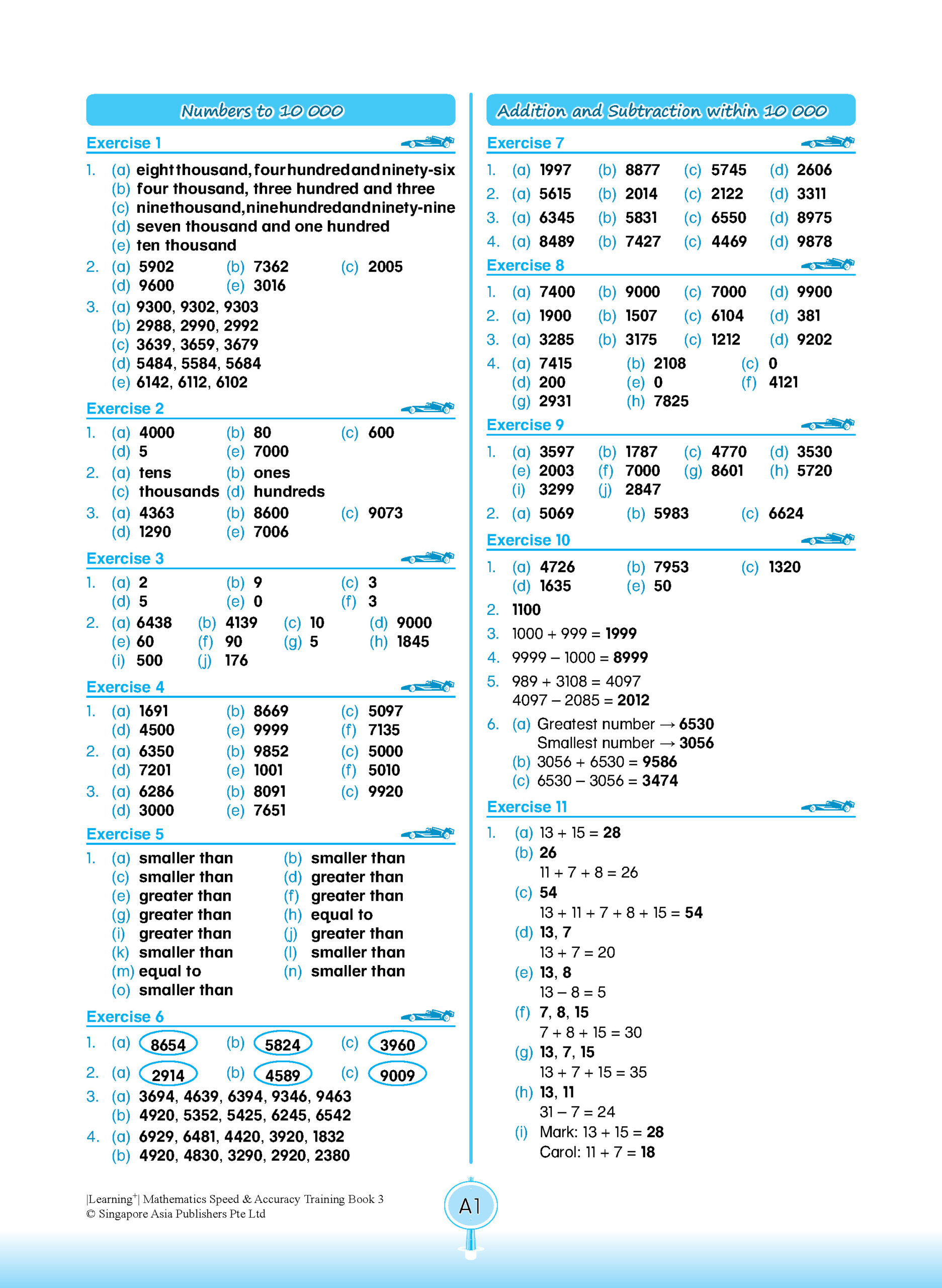 LEARNING+ Mathematics Speed & Accuracy Training Book 3
