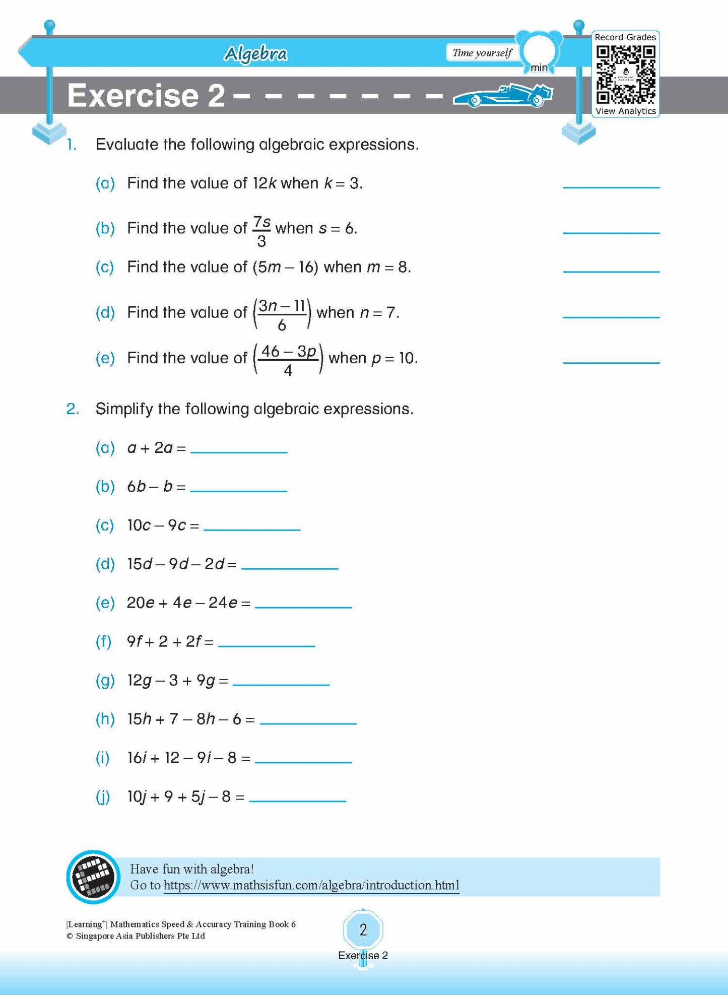 LEARNING+ Mathematics Speed & Accuracy Training Book 6