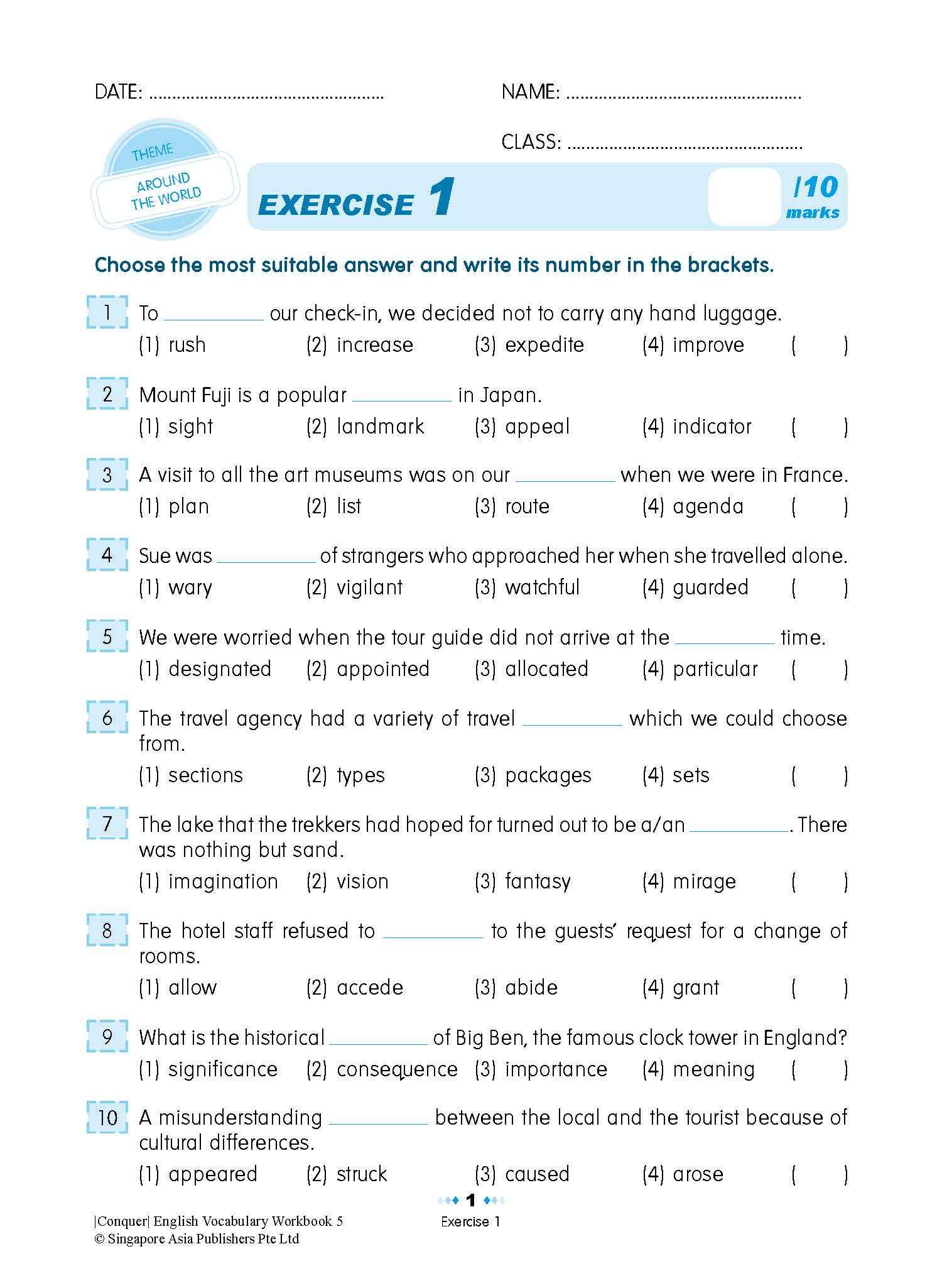 Conquer English Vocabulary Workbook 5