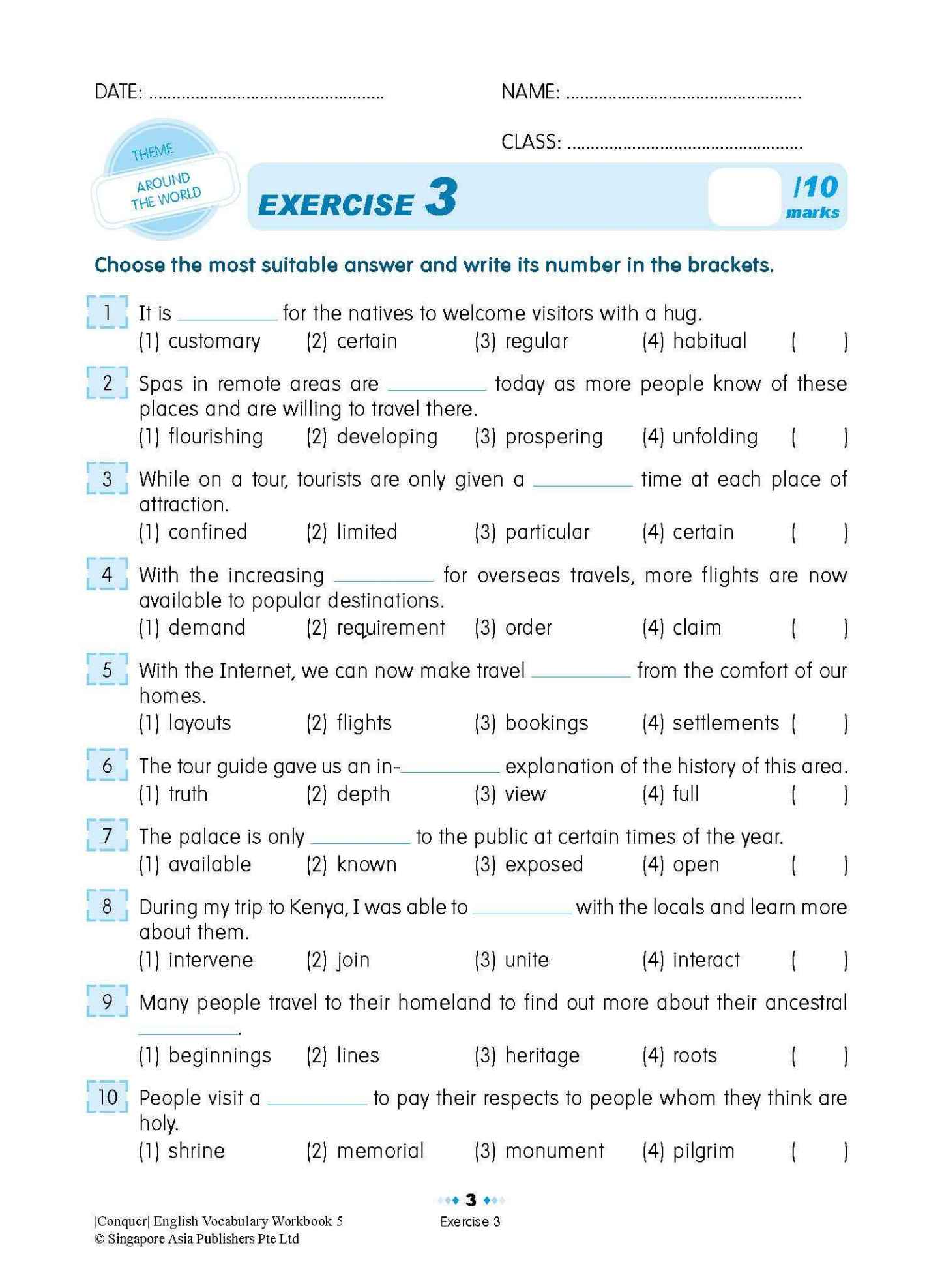 Conquer English Vocabulary Workbook 5