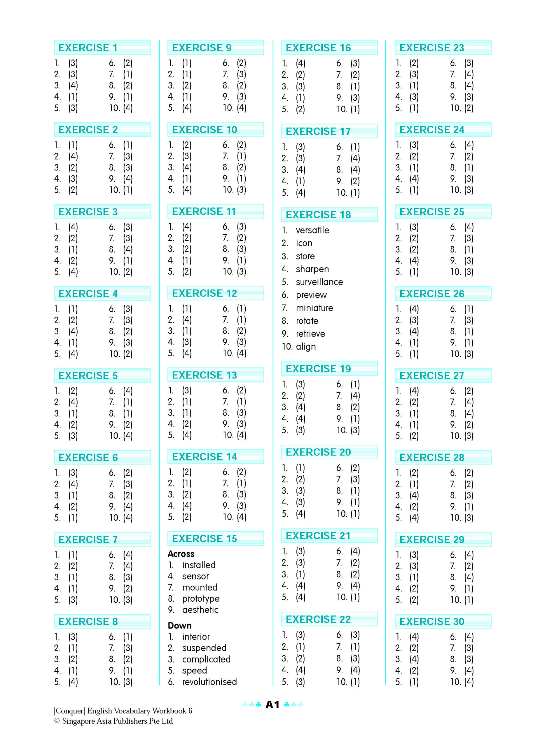 Conquer English Vocabulary For Primary Levels Workbook 6