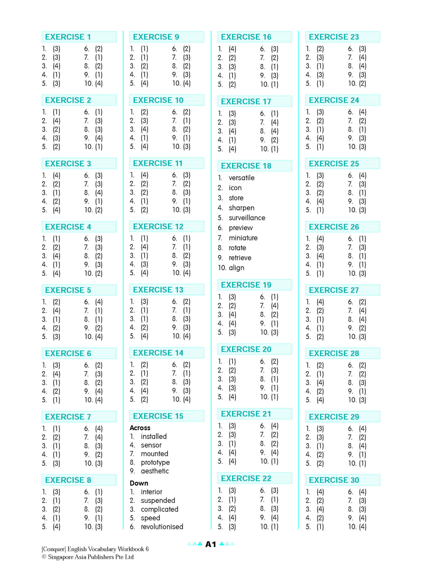 Conquer English Vocabulary For Primary Levels Workbook 6
