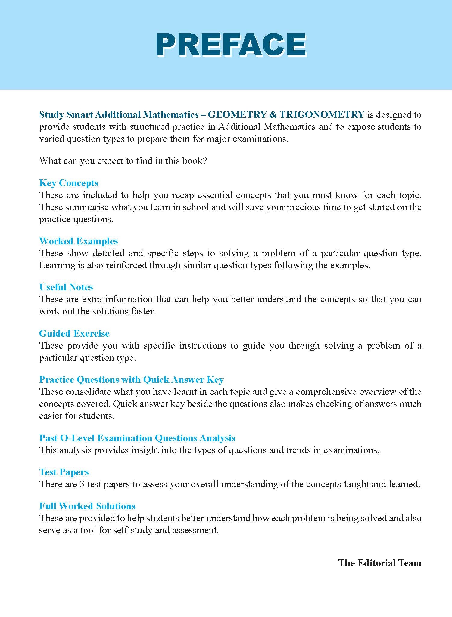 STUDY SMART Additional Mathematics GEOMETRY & TRIGONOMETRY For Upper Secondary Levels