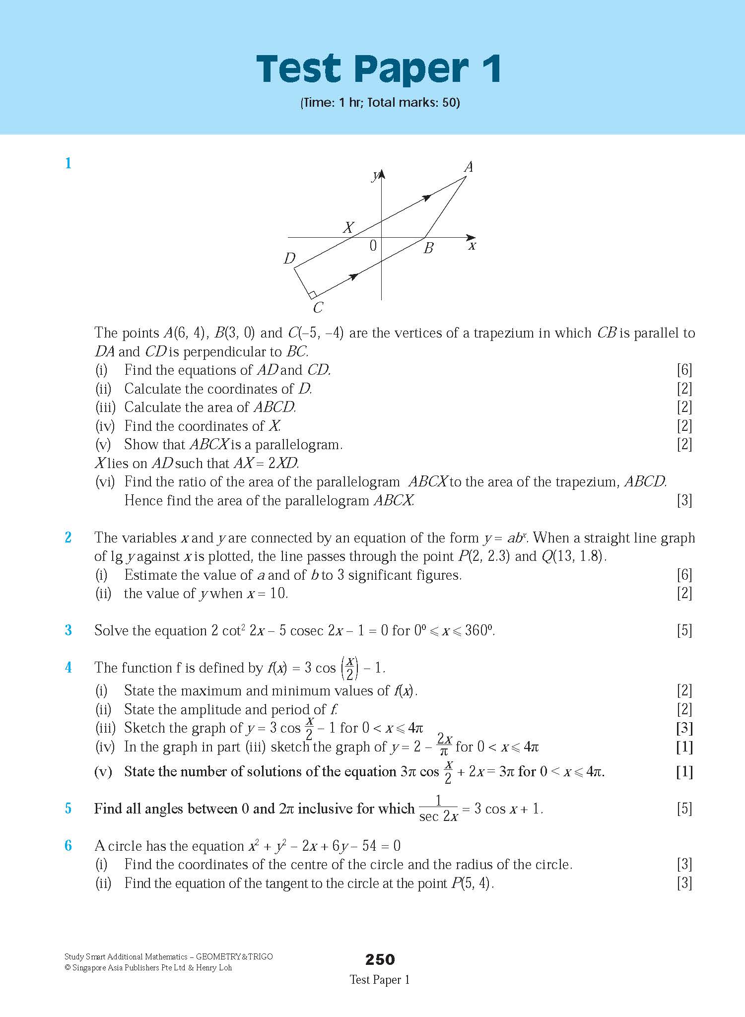 STUDY SMART Additional Mathematics GEOMETRY & TRIGONOMETRY For Upper Secondary Levels