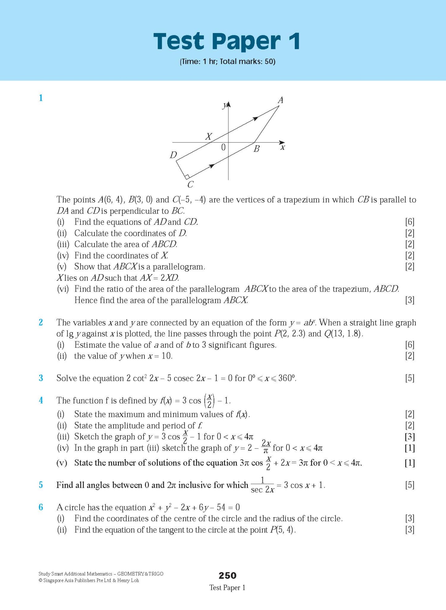 STUDY SMART Additional Mathematics GEOMETRY & TRIGONOMETRY For Upper Secondary Levels