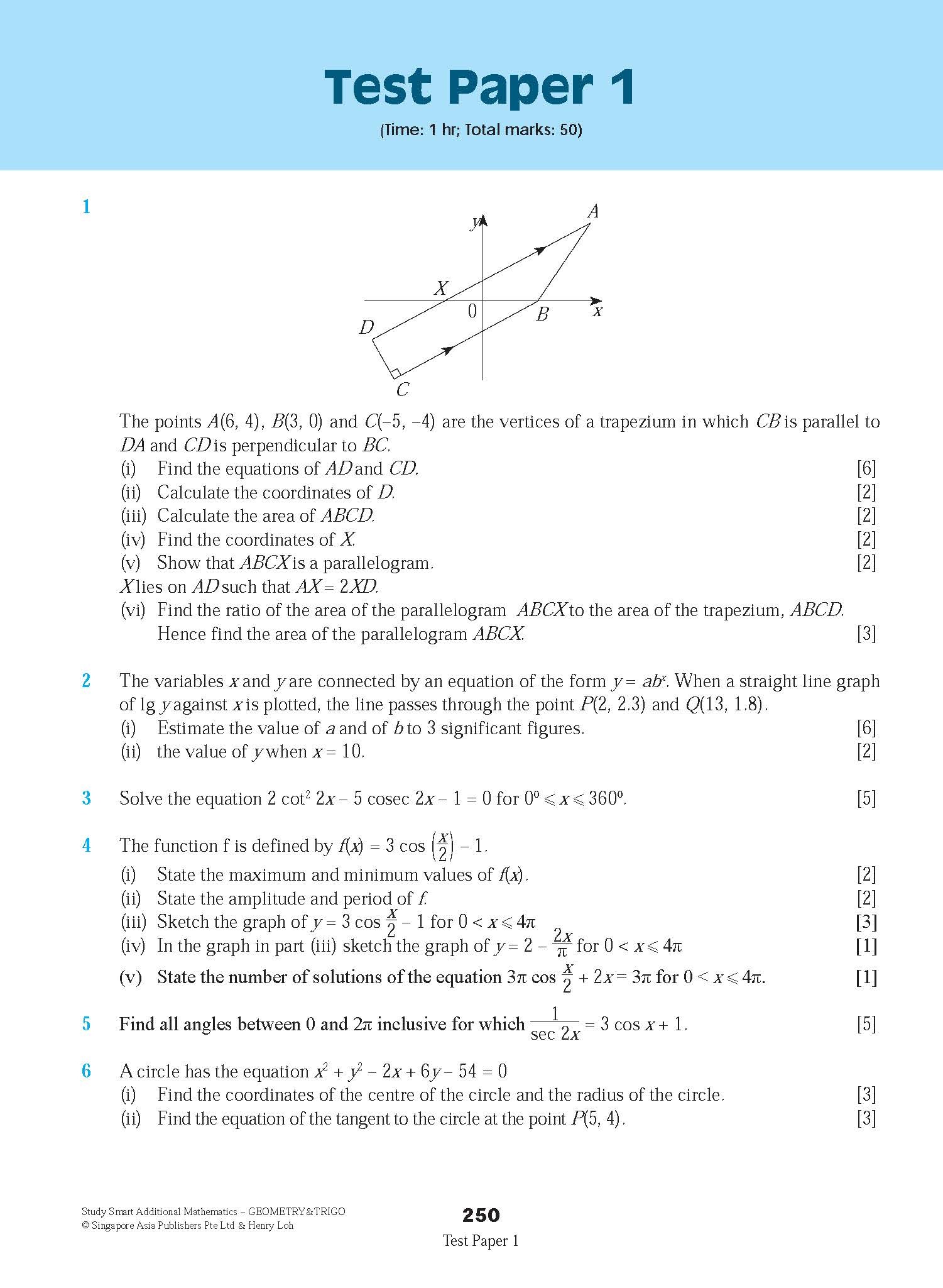 STUDY SMART Additional Mathematics GEOMETRY & TRIGONOMETRY For Upper Secondary Levels