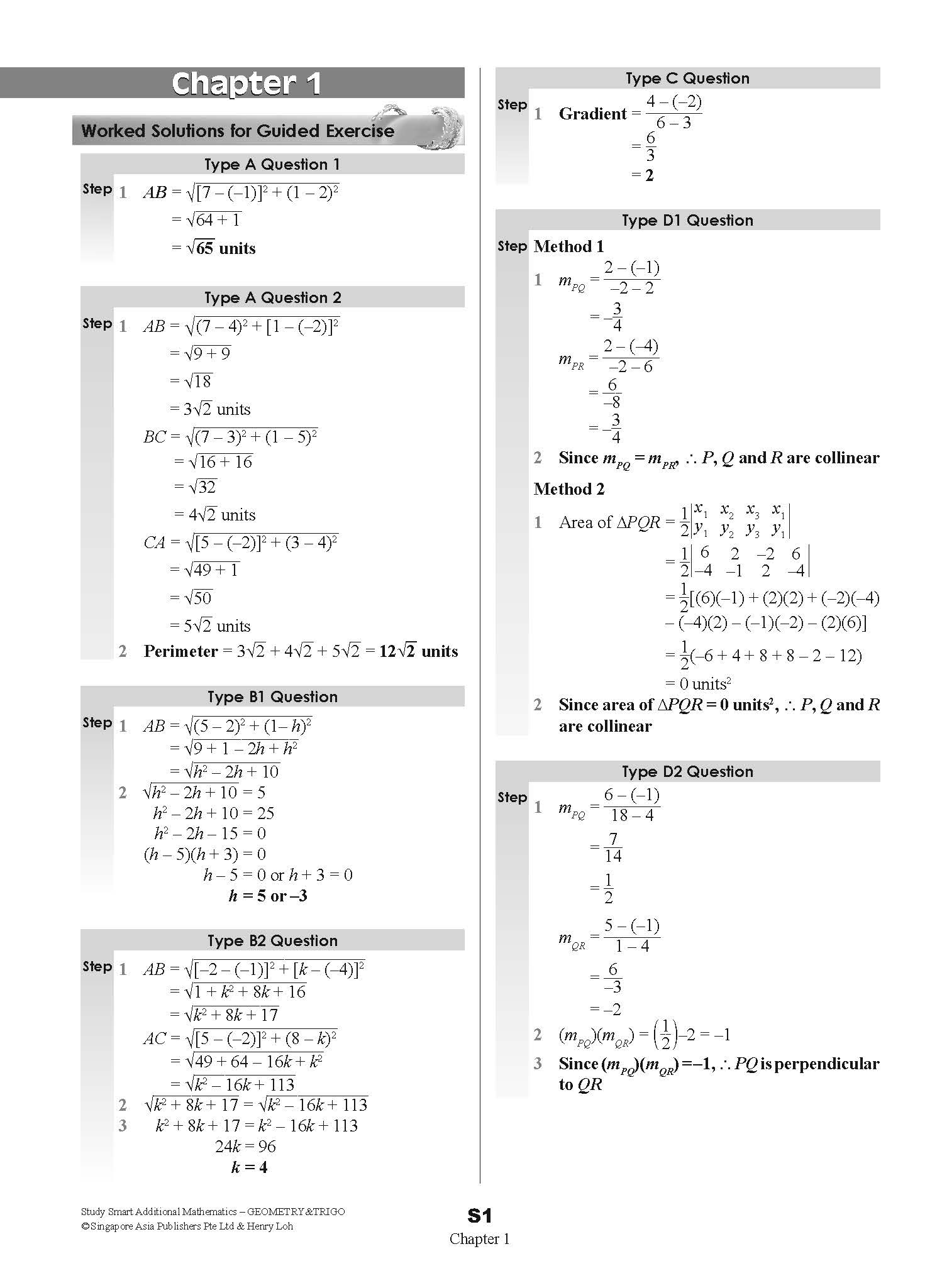 STUDY SMART Additional Mathematics GEOMETRY & TRIGONOMETRY For Upper Secondary Levels