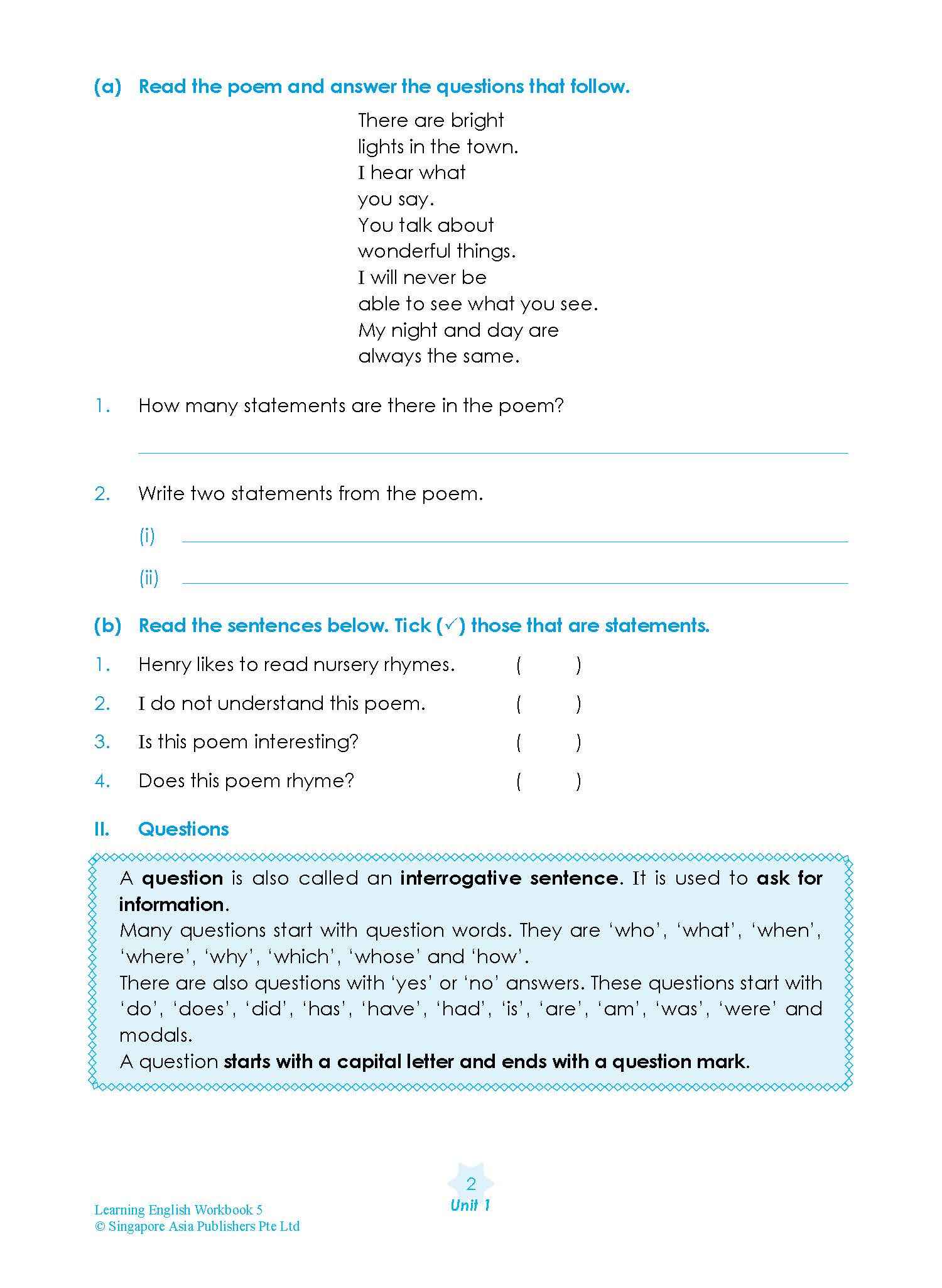 LEARNING ENGLISH Workbook 5