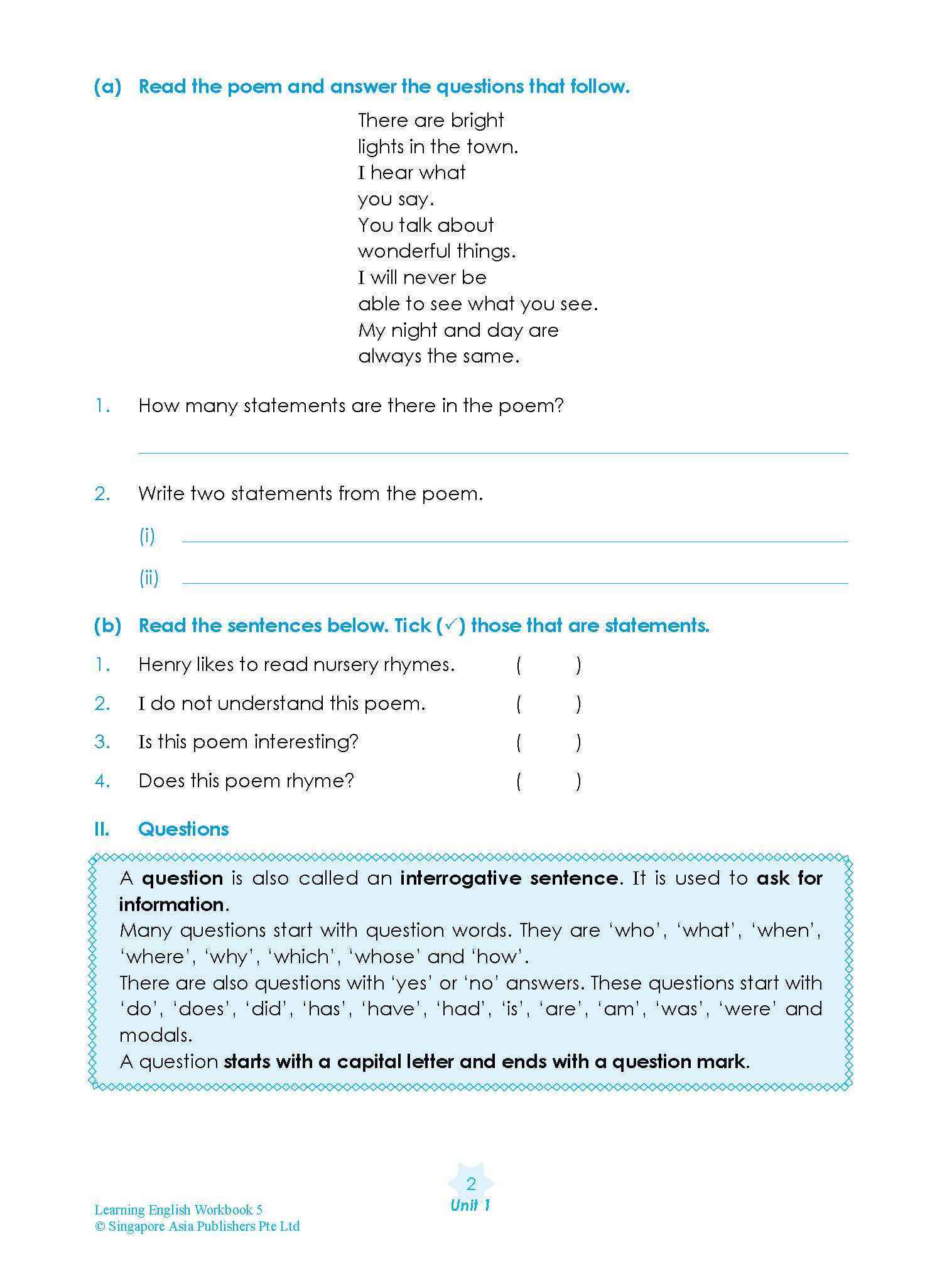 LEARNING ENGLISH Workbook 5