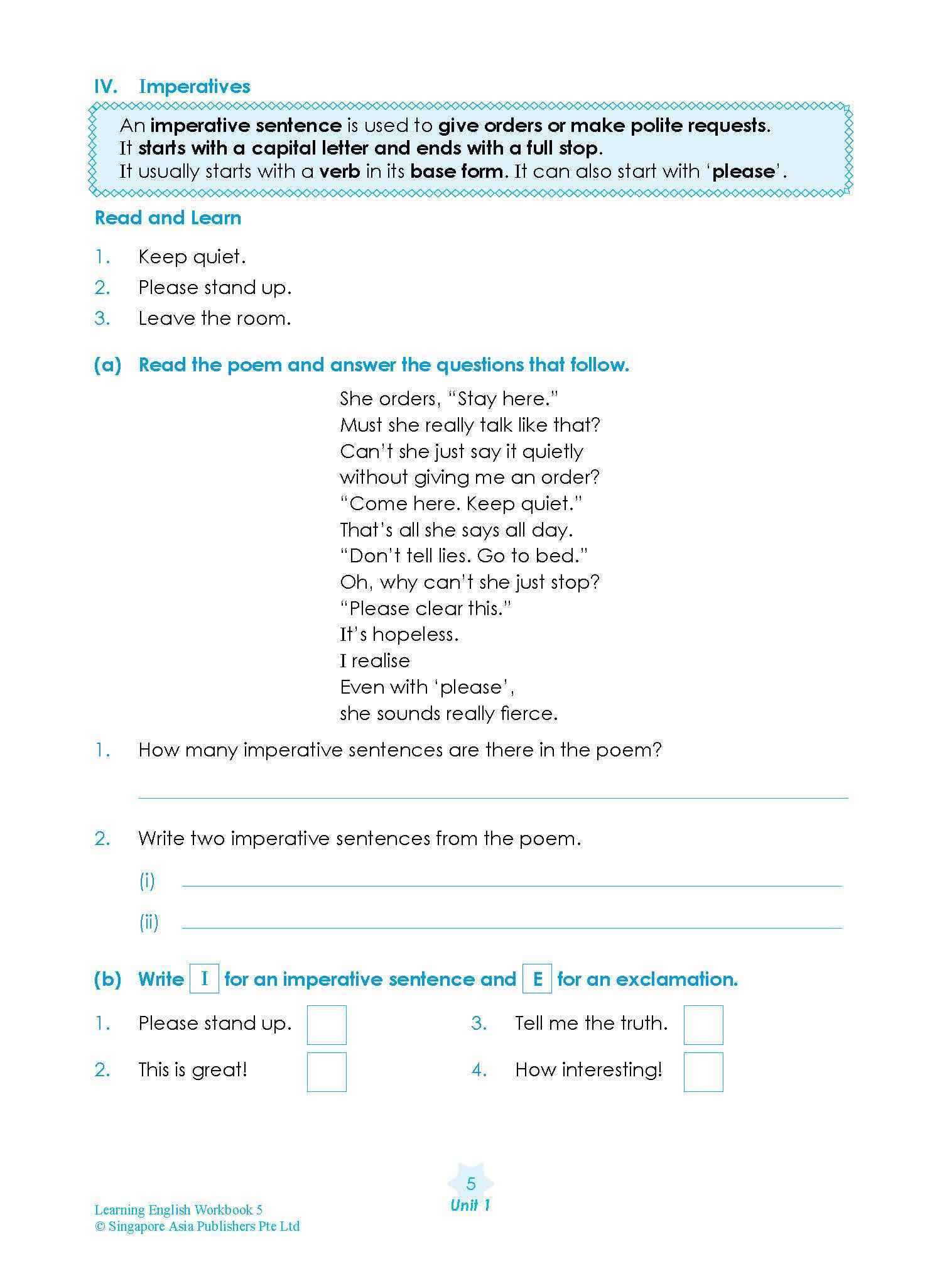 LEARNING ENGLISH Workbook 5