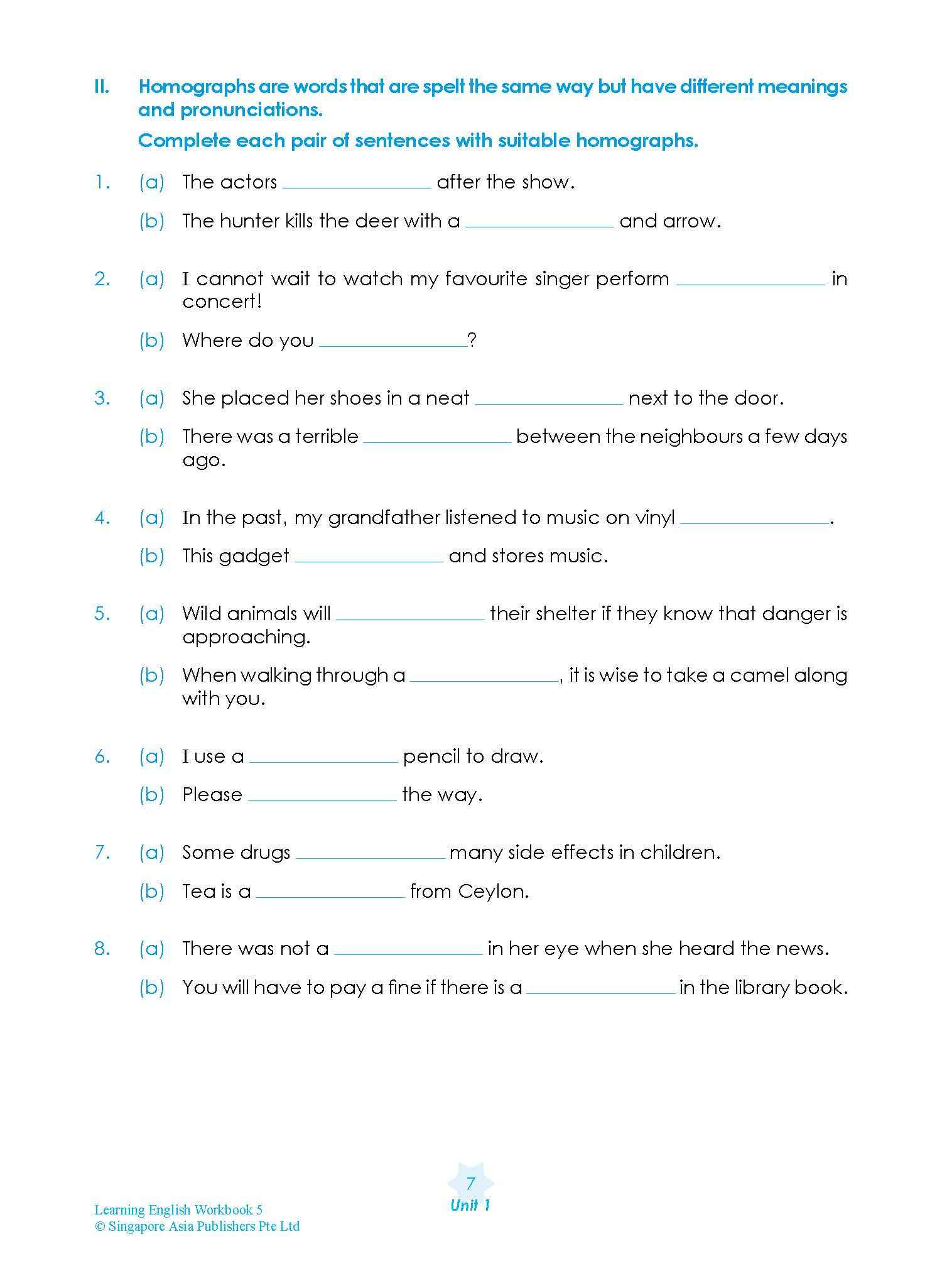 LEARNING ENGLISH Workbook 5