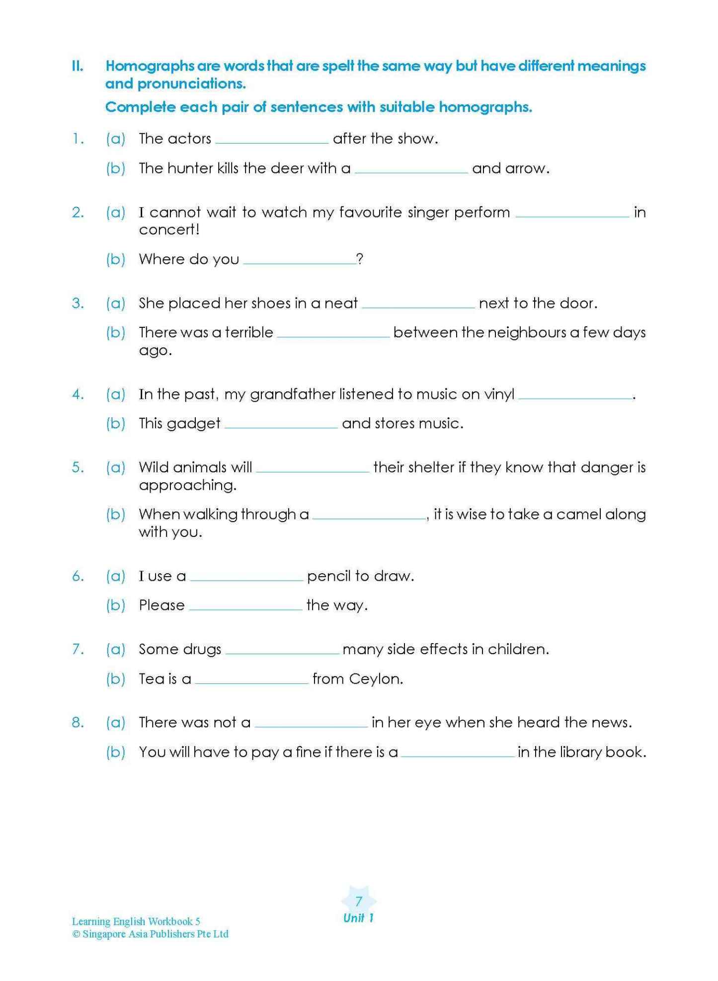 LEARNING ENGLISH Workbook 5