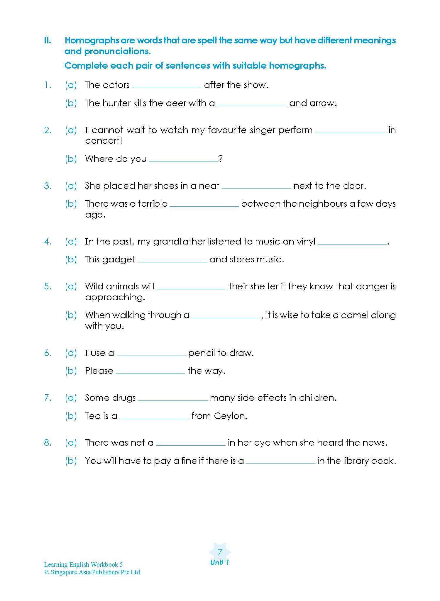 LEARNING ENGLISH Workbook 5