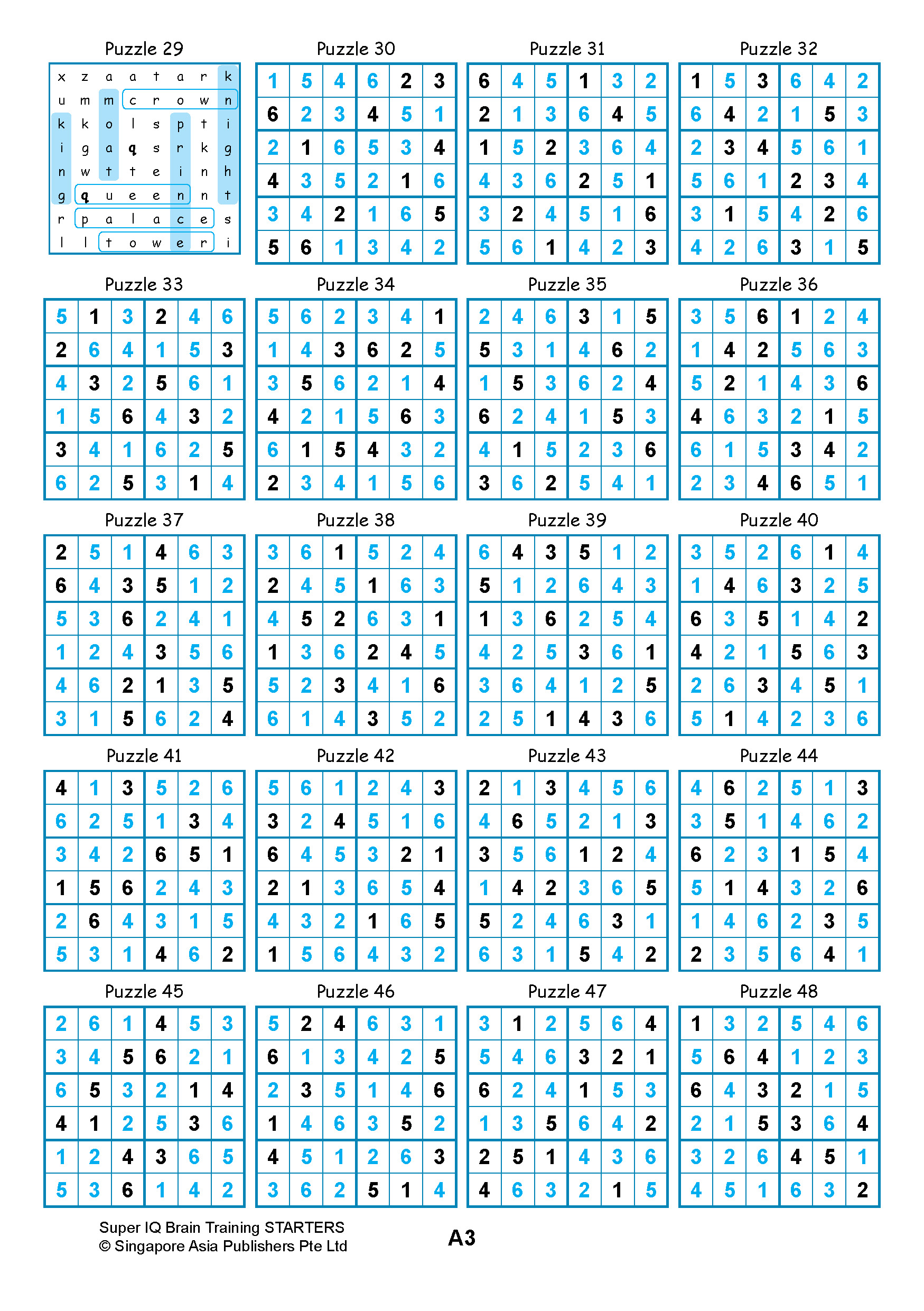SUPER IQ Brain Training STARTERS (Age 7+ Years)