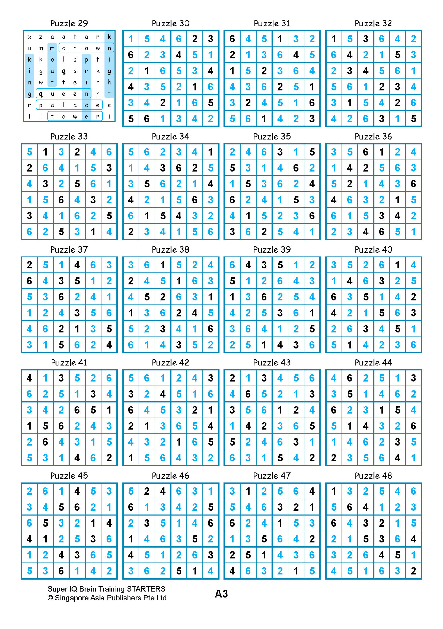 SUPER IQ Brain Training STARTERS (Age 7+ Years)