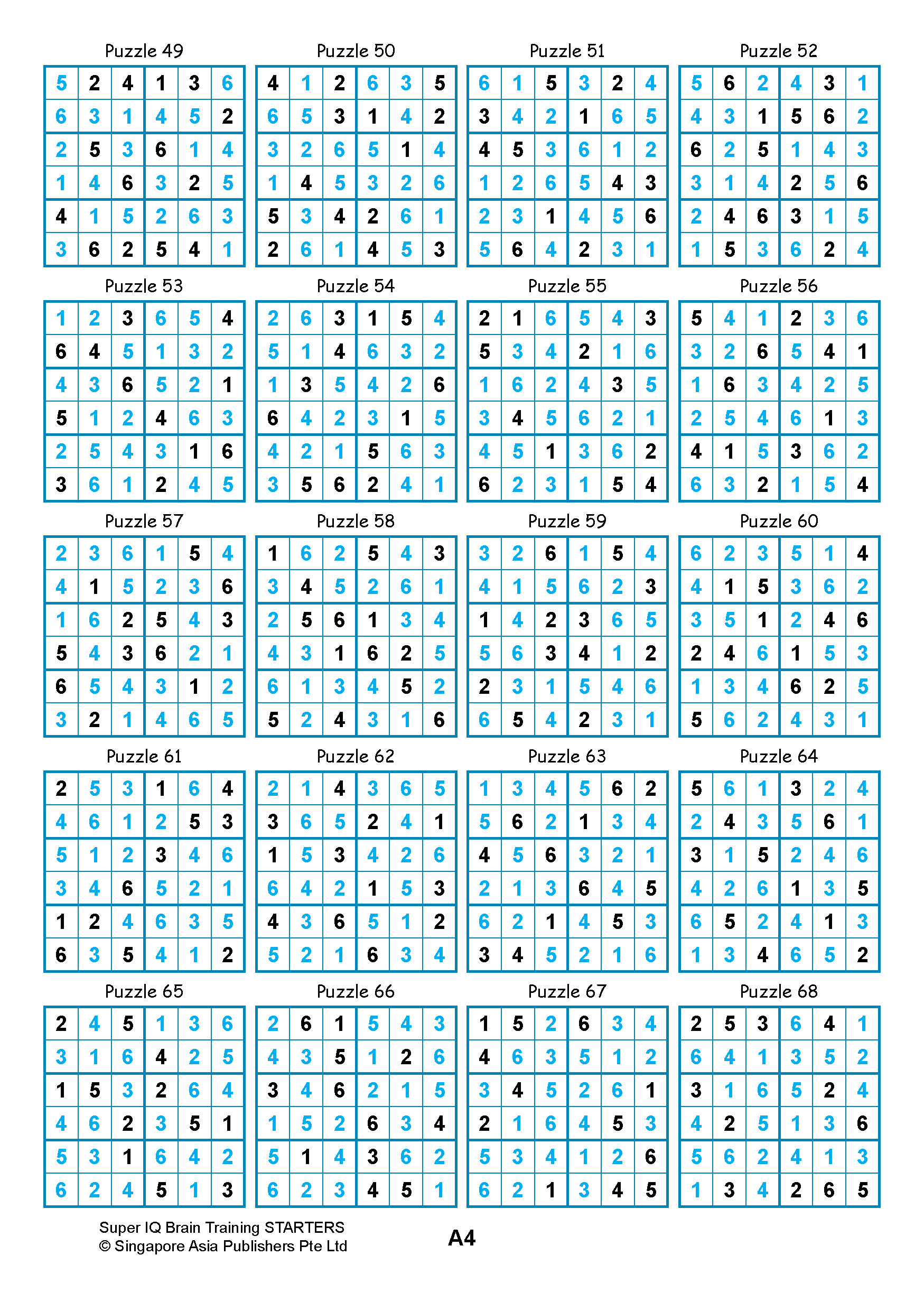 SUPER IQ Brain Training STARTERS (Age 7+ Years)